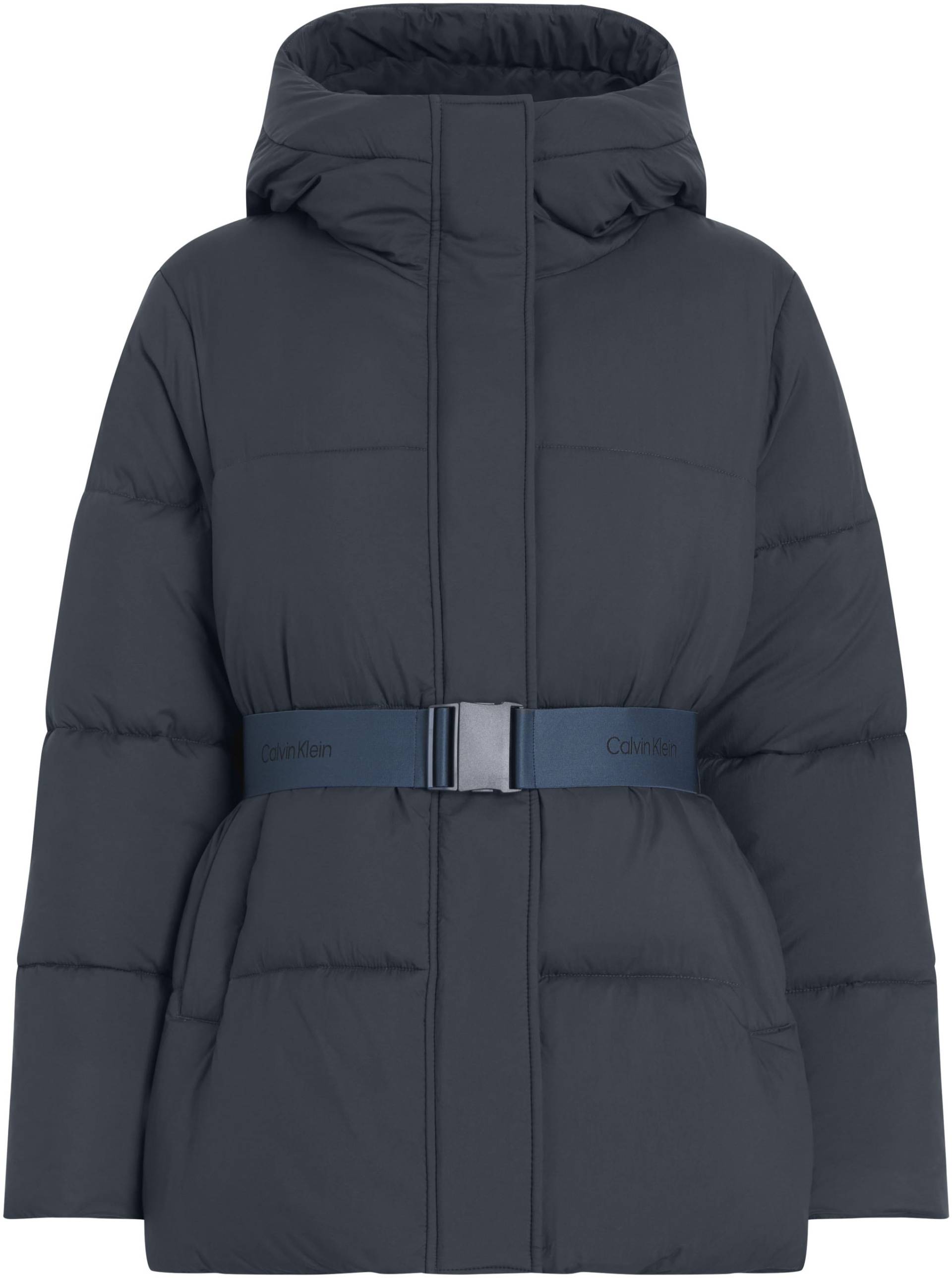 Calvin Klein Jeans Steppjacke »LOGO BELT SHORT PUFFER«, mit Kapuze, mit Gürtel von Calvin Klein Jeans