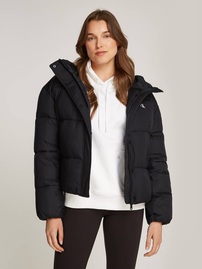 Calvin Klein Jeans Steppjacke »LOGO SHORT HOODED PUFFER«, mit Kapuze, mit Logoprägung von Calvin Klein Jeans