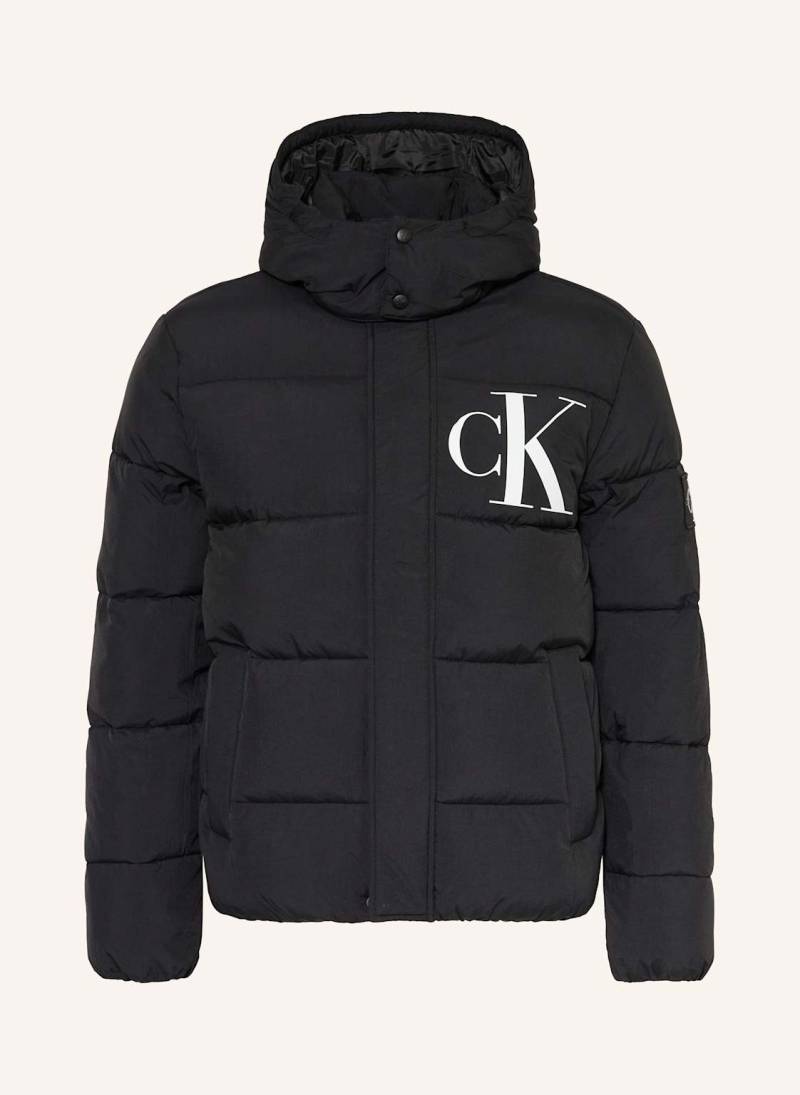 Calvin Klein Jeans Steppjacke Mit Abnehmbarer Kapuze schwarz von Calvin Klein Jeans