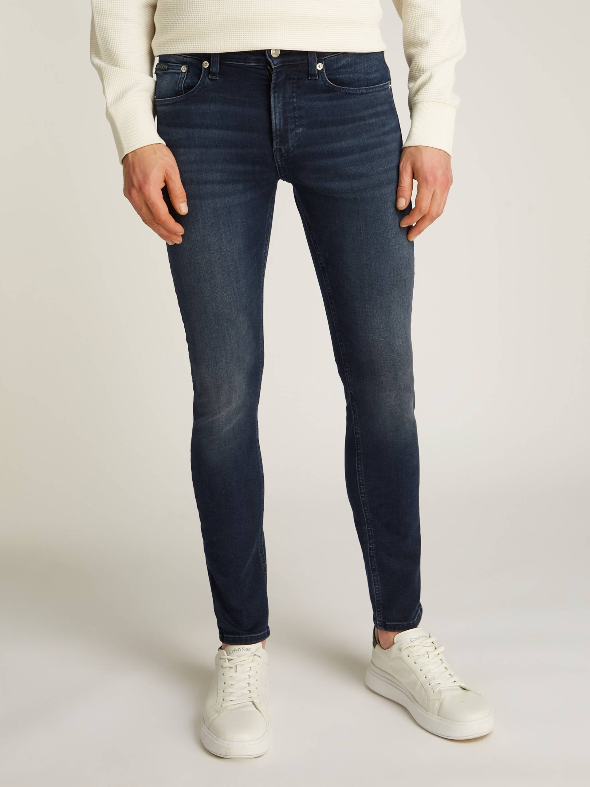 Calvin Klein Jeans Stretch-Jeans »SKINNY«, Coinpocket, Logostickerei von Calvin Klein Jeans