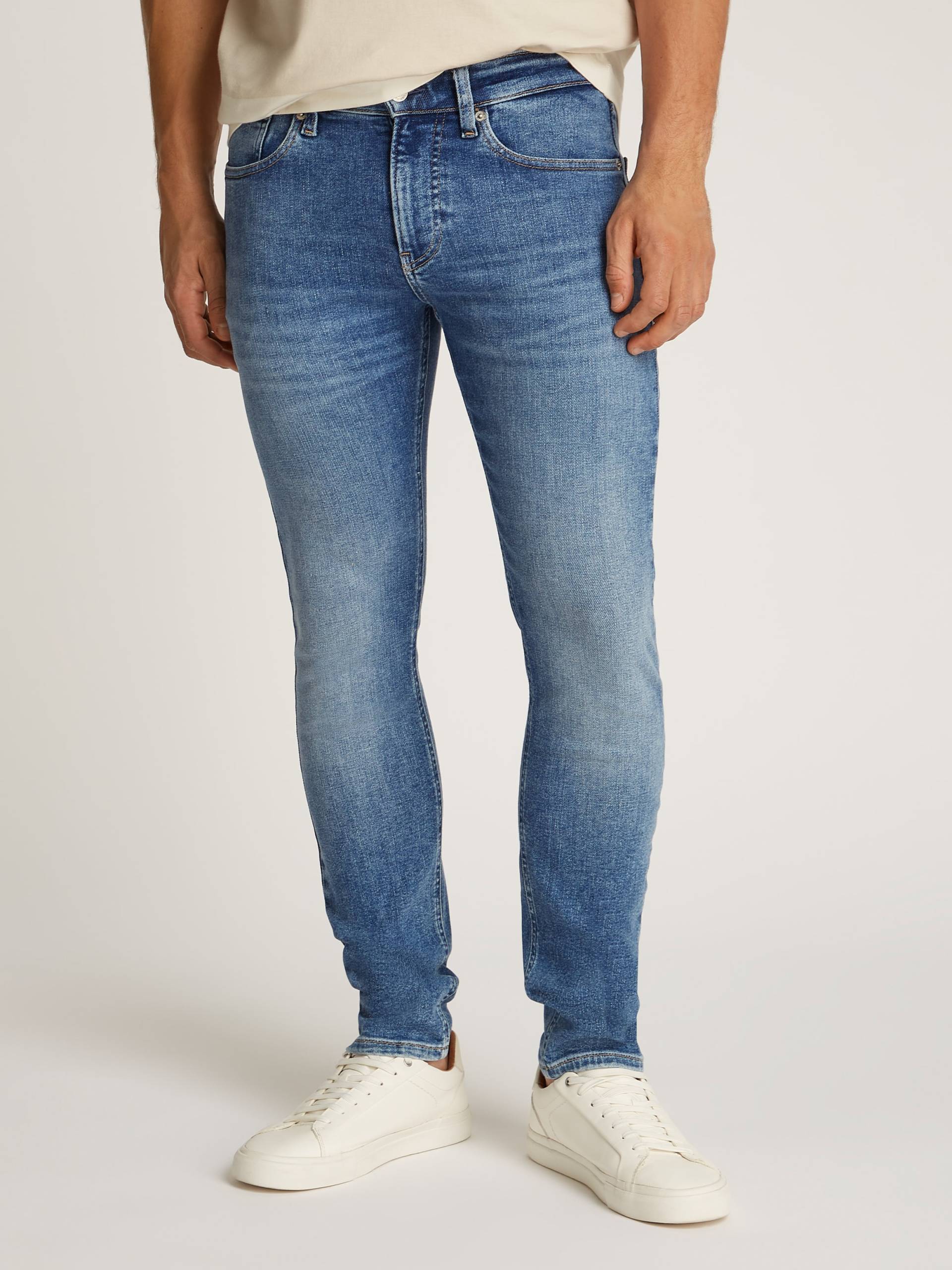 Calvin Klein Jeans Stretch-Jeans »SKINNY«, Coinpocket, Logostickerei von Calvin Klein Jeans