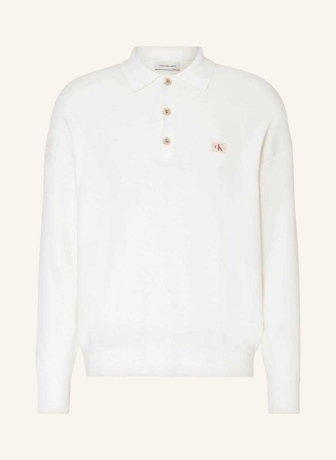 Calvin Klein Jeans Strick-Poloshirt weiss Calvin Klein Jeans Strick-Poloshirt weiss von Calvin Klein Jeans