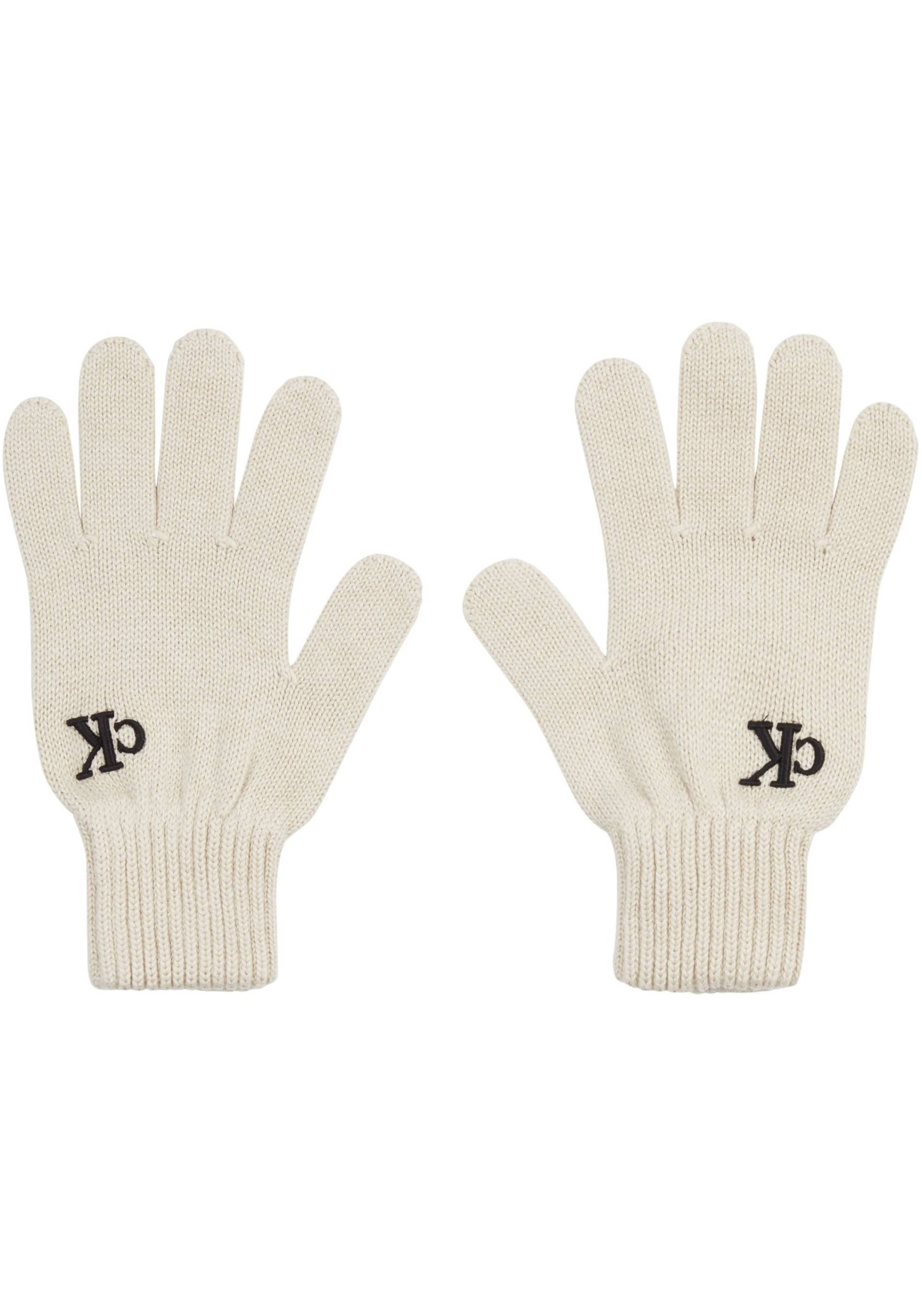 Calvin Klein Jeans Strickhandschuhe »SEASONAL POM POM GLOVES«, mit Logostickerei von Calvin Klein Jeans