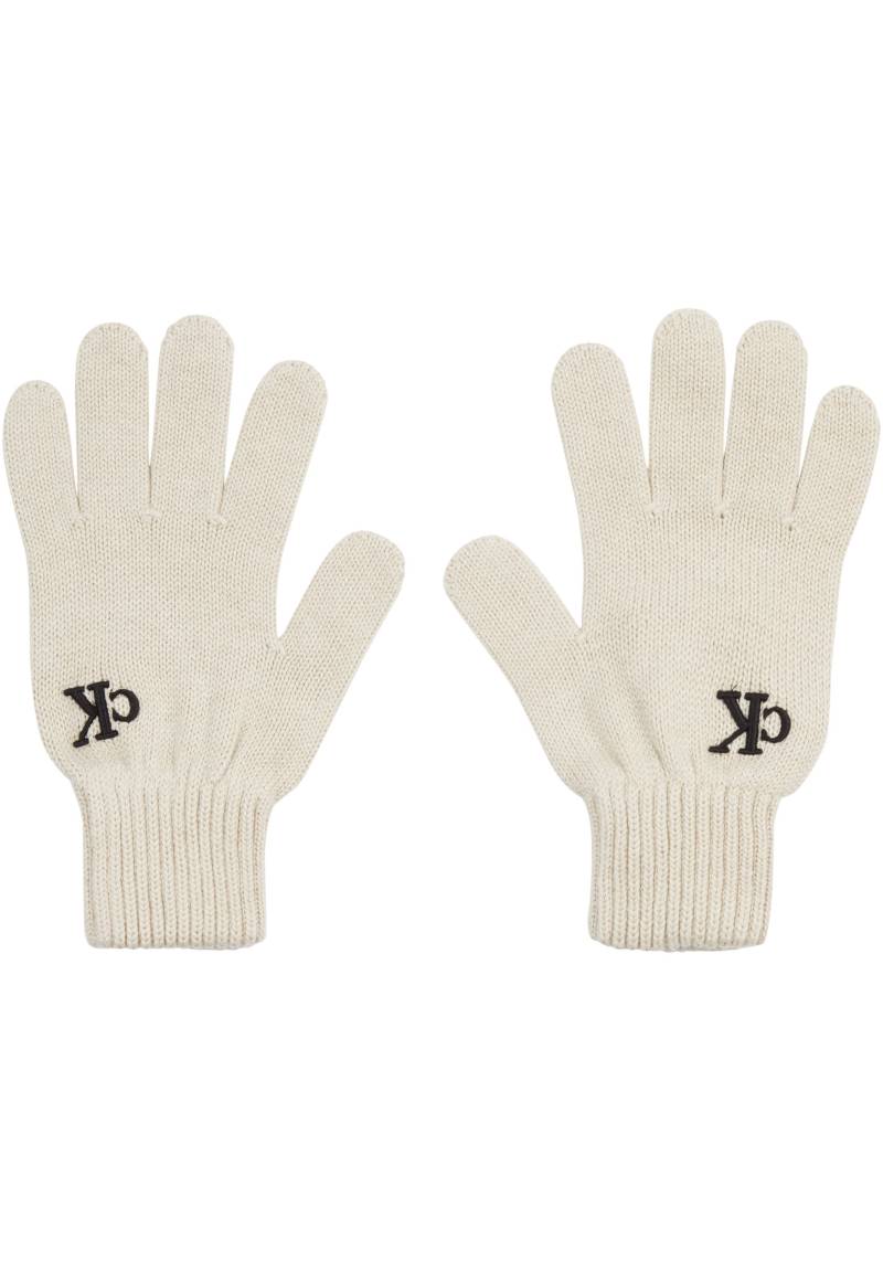 Calvin Klein Jeans Strickhandschuhe »SEASONAL POM POM GLOVES«, mit Logostickerei von Calvin Klein Jeans