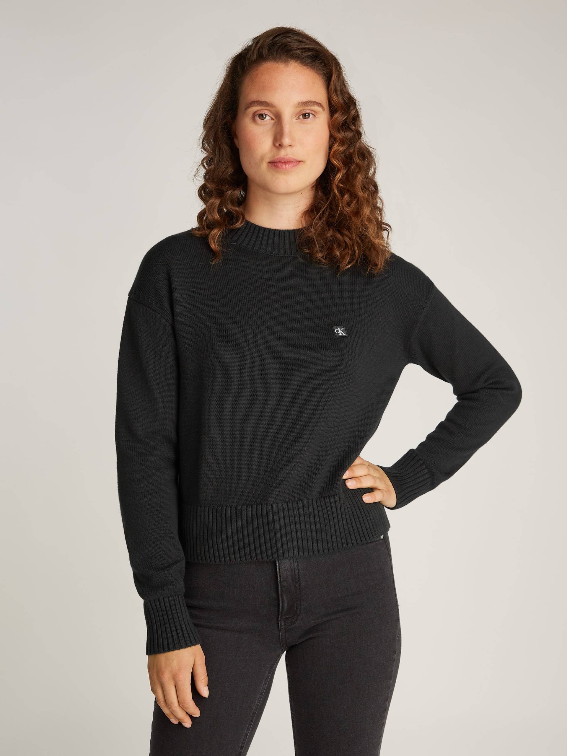 Calvin Klein Jeans Strickpullover »CK EMBRO BADGE SWEATER« von Calvin Klein Jeans