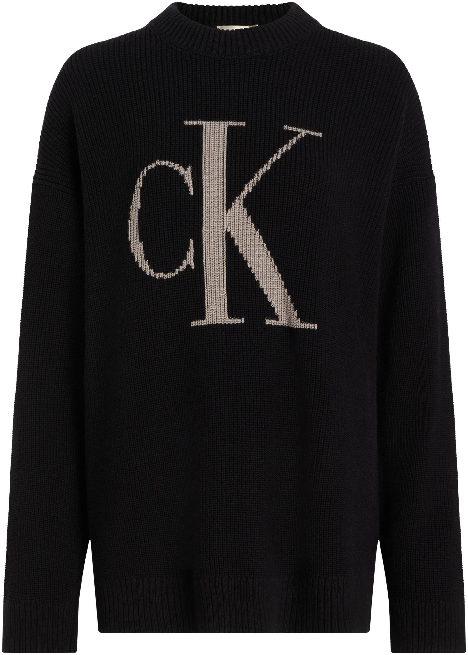 Calvin Klein Jeans Strickpullover »CK INTARSIA HIGH NECK SWEATER«, mit Logostickerei von Calvin Klein Jeans