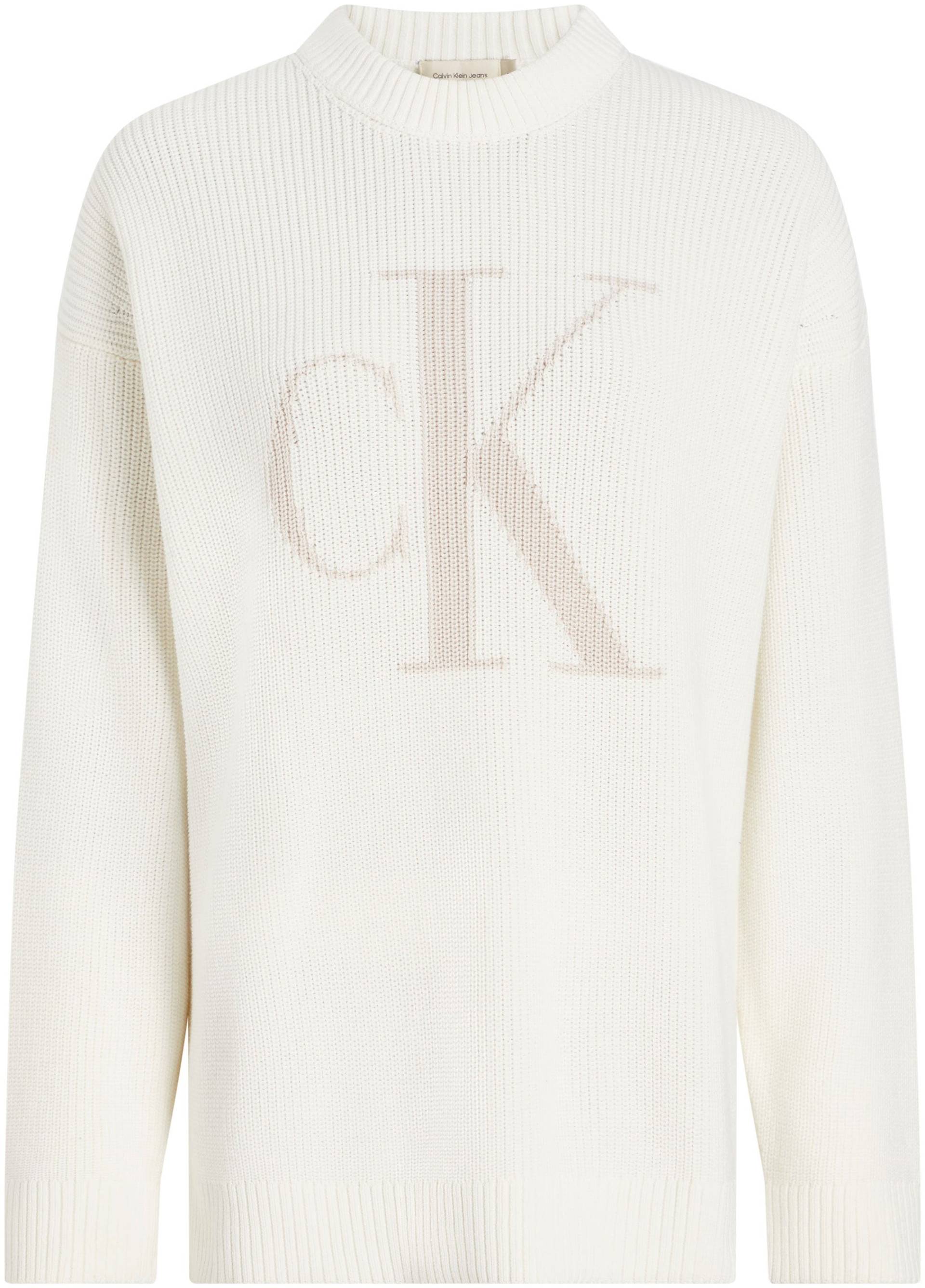 Calvin Klein Jeans Strickpullover »CK INTARSIA HIGH NECK SWEATER«, mit Logostickerei von Calvin Klein Jeans