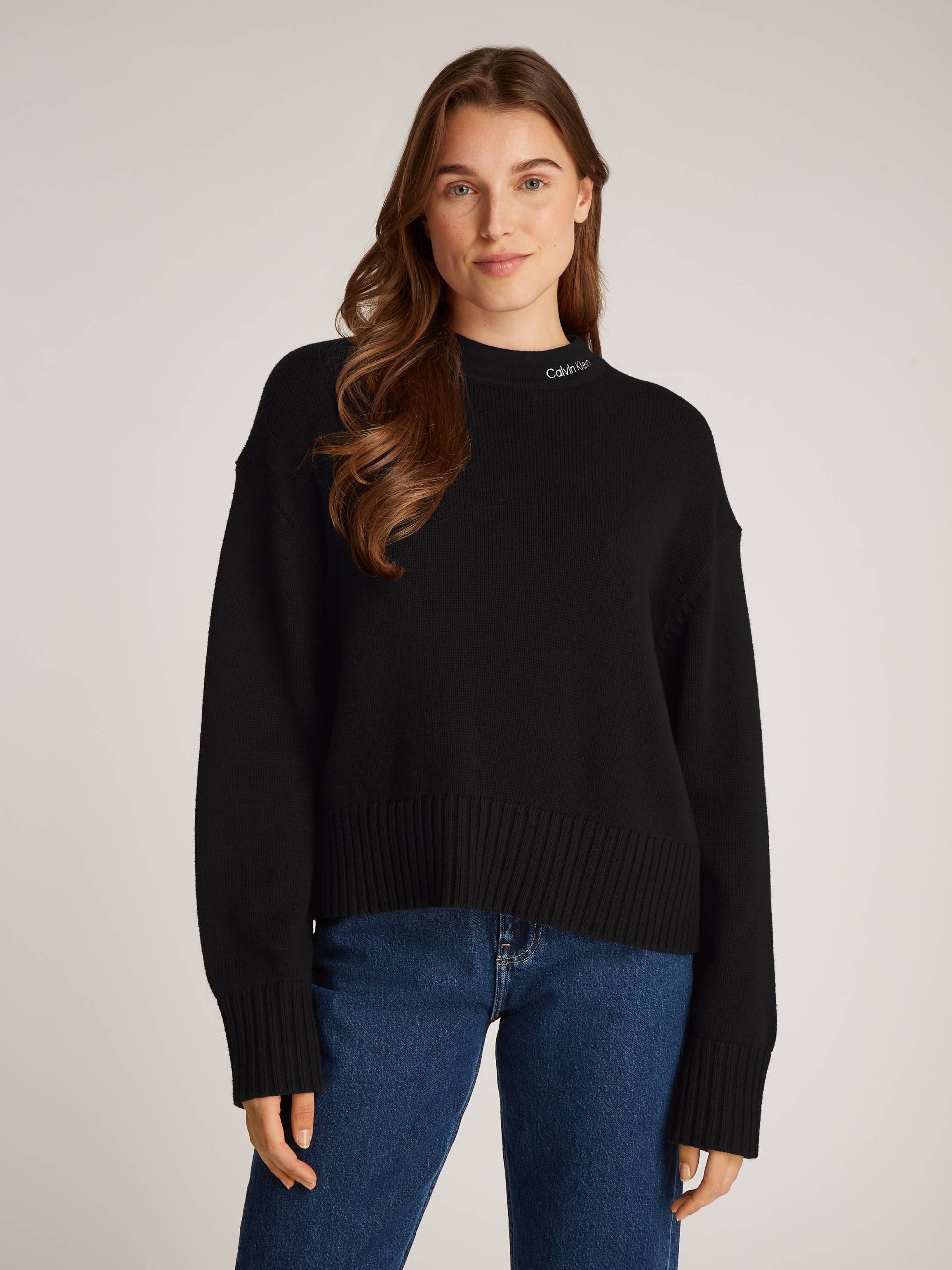 Calvin Klein Jeans Strickpullover »LOGO EMBRO SWEATER«, mit Logostickerei von Calvin Klein Jeans