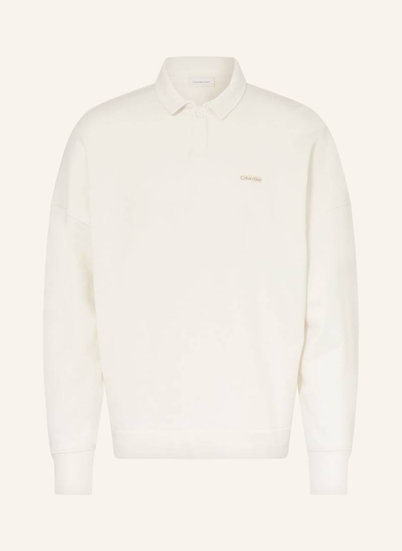 Calvin Klein Jeans Sweat-Poloshirt beige von Calvin Klein Jeans