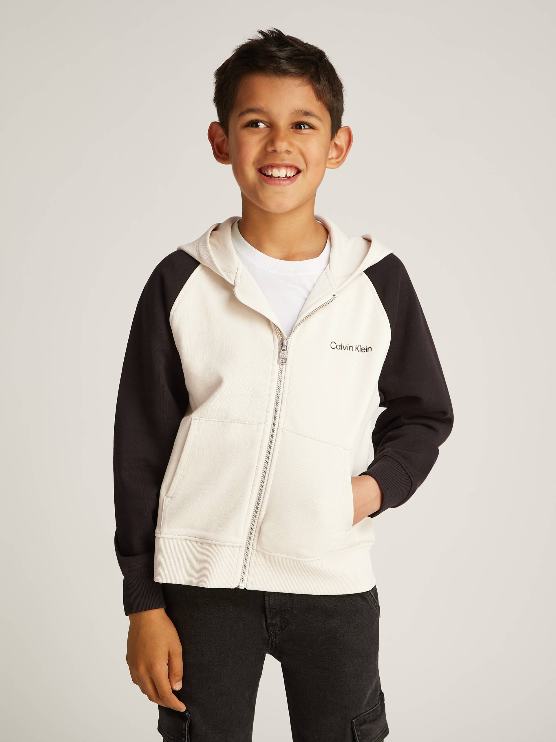 Calvin Klein Jeans Sweatjacke »COLOR BLOCK ZIP-THROUGH«, für Kinder bis 16 Jahre mit Logoprägung von Calvin Klein Jeans