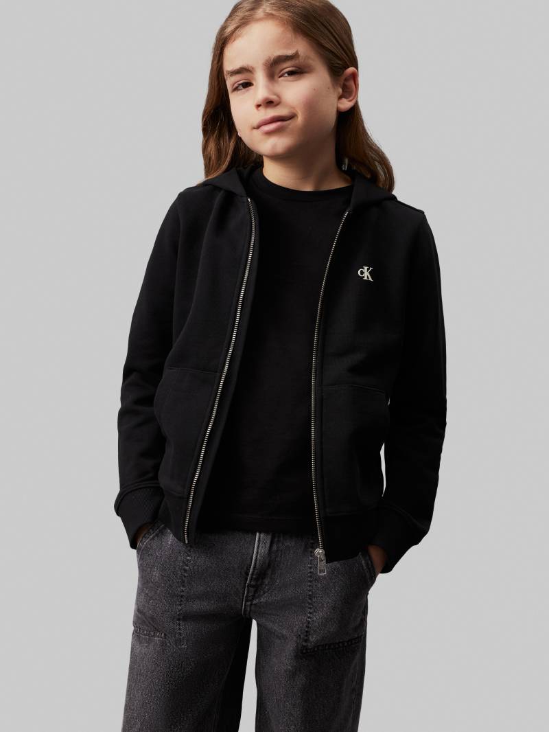 Calvin Klein Jeans Sweatjacke »MINI HERO FLOCK ZIP-THROUGH«, für Kinder bis 16 Jahre und Markenlabel von Calvin Klein Jeans