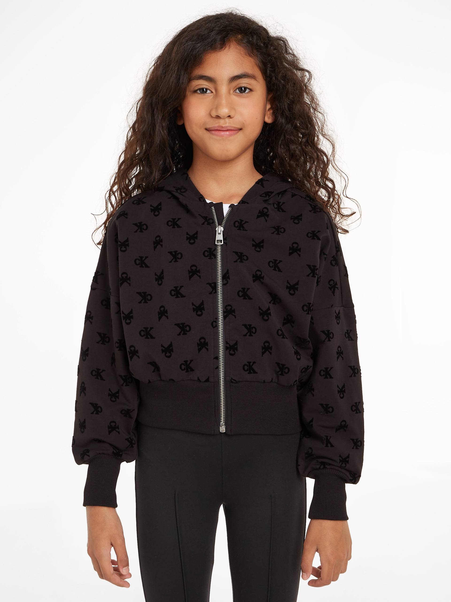 Calvin Klein Jeans Sweatjacke »MONOGRAM AOP ZIP THROUGH«, für Kinder bis 16 Jahre mit Logoprägung von Calvin Klein Jeans