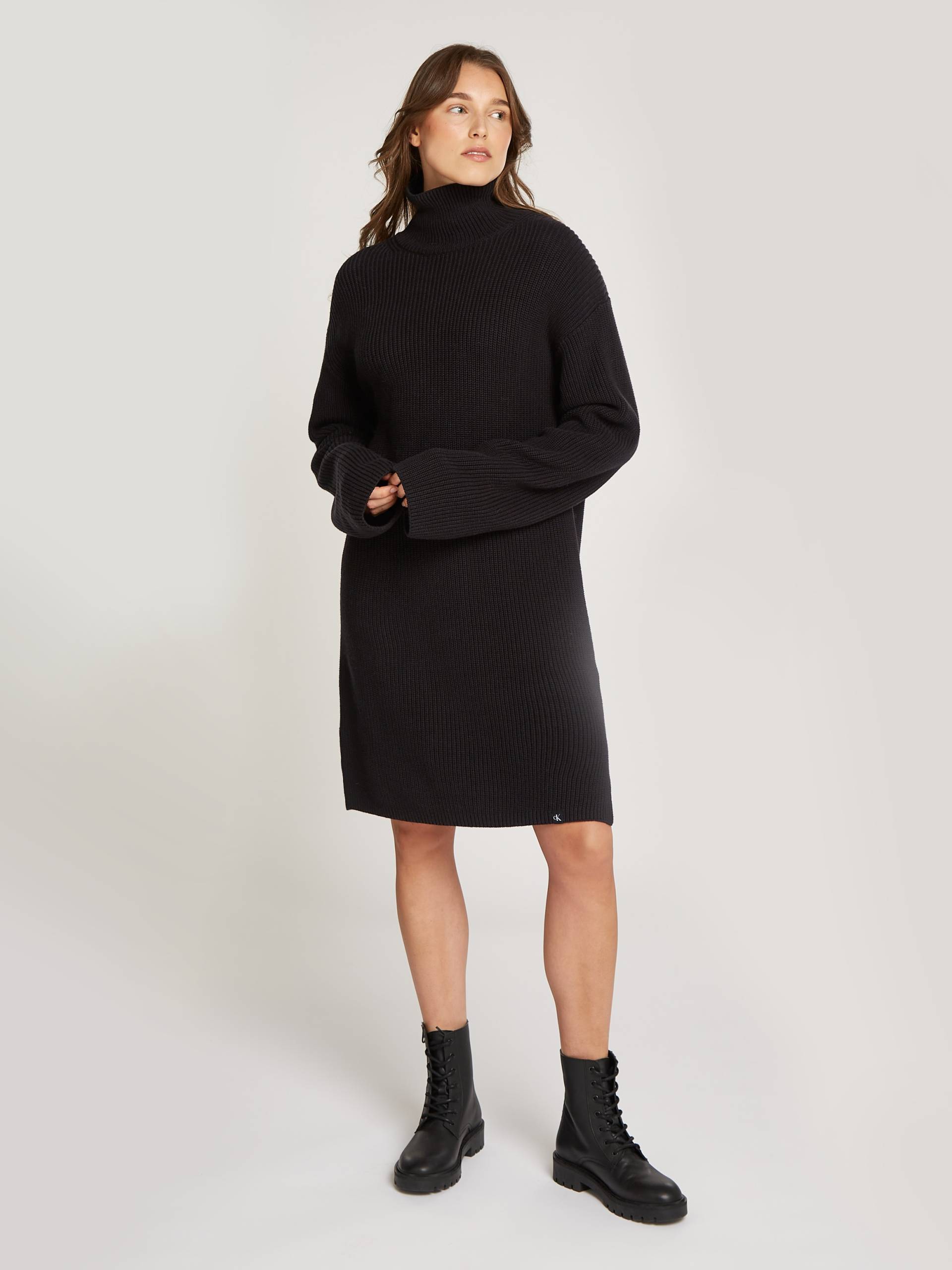 Calvin Klein Jeans Sweatkleid »CHUNKY LOOSE SWEATER DRESS«, mit Logopatch von Calvin Klein Jeans