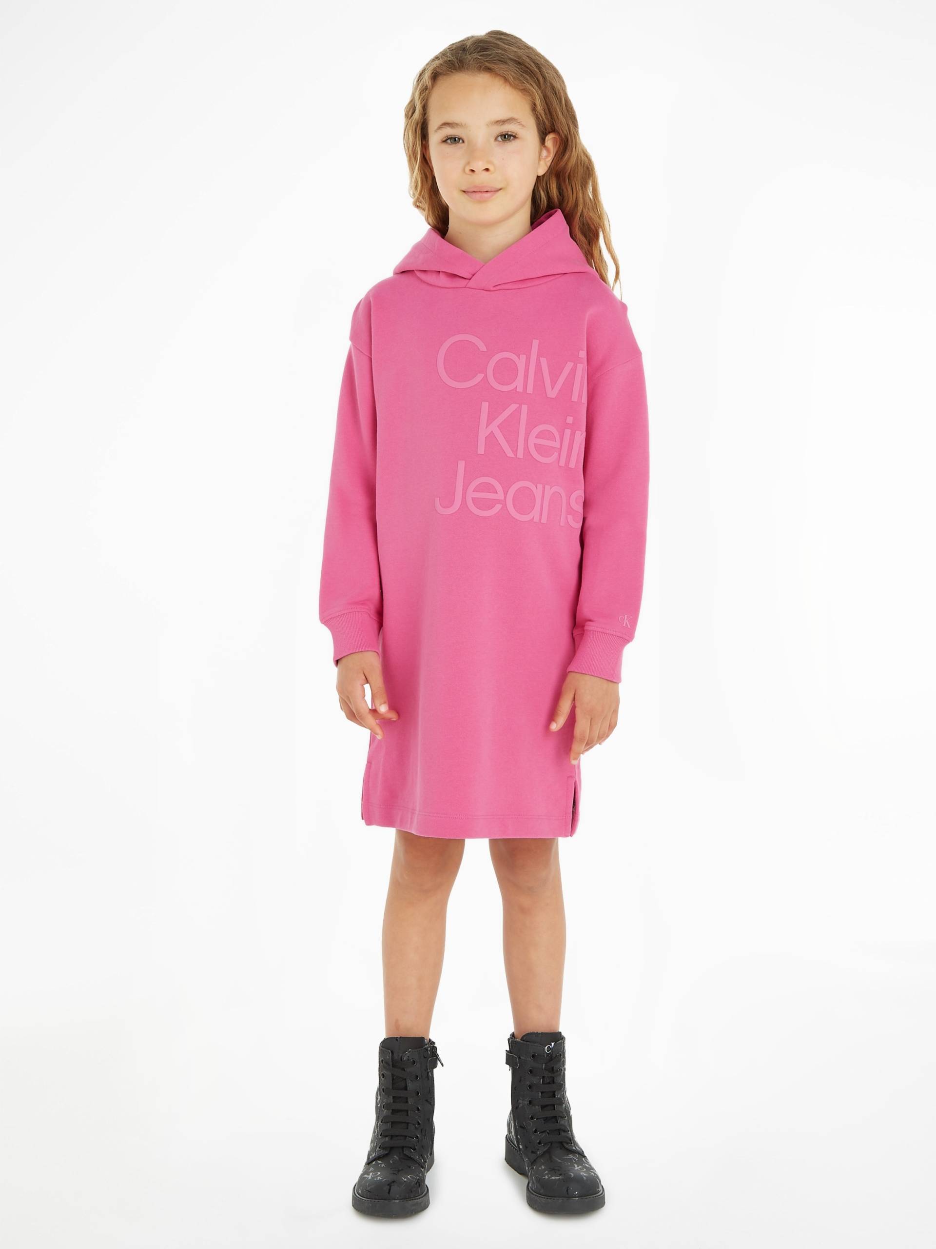Calvin Klein Jeans Sweatkleid »PUFF HERO LOGO LS HOODIE DRESS«, für Kinder bis 16 Jahre von Calvin Klein Jeans