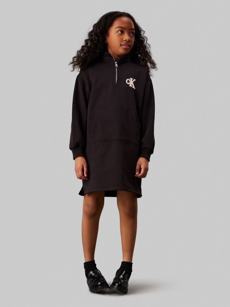 Calvin Klein Jeans Sweatkleid »Teddy Monogram Zip Fleece Dress«, für Kinder bis 16 Jahre und mit Logopatch von Calvin Klein Jeans