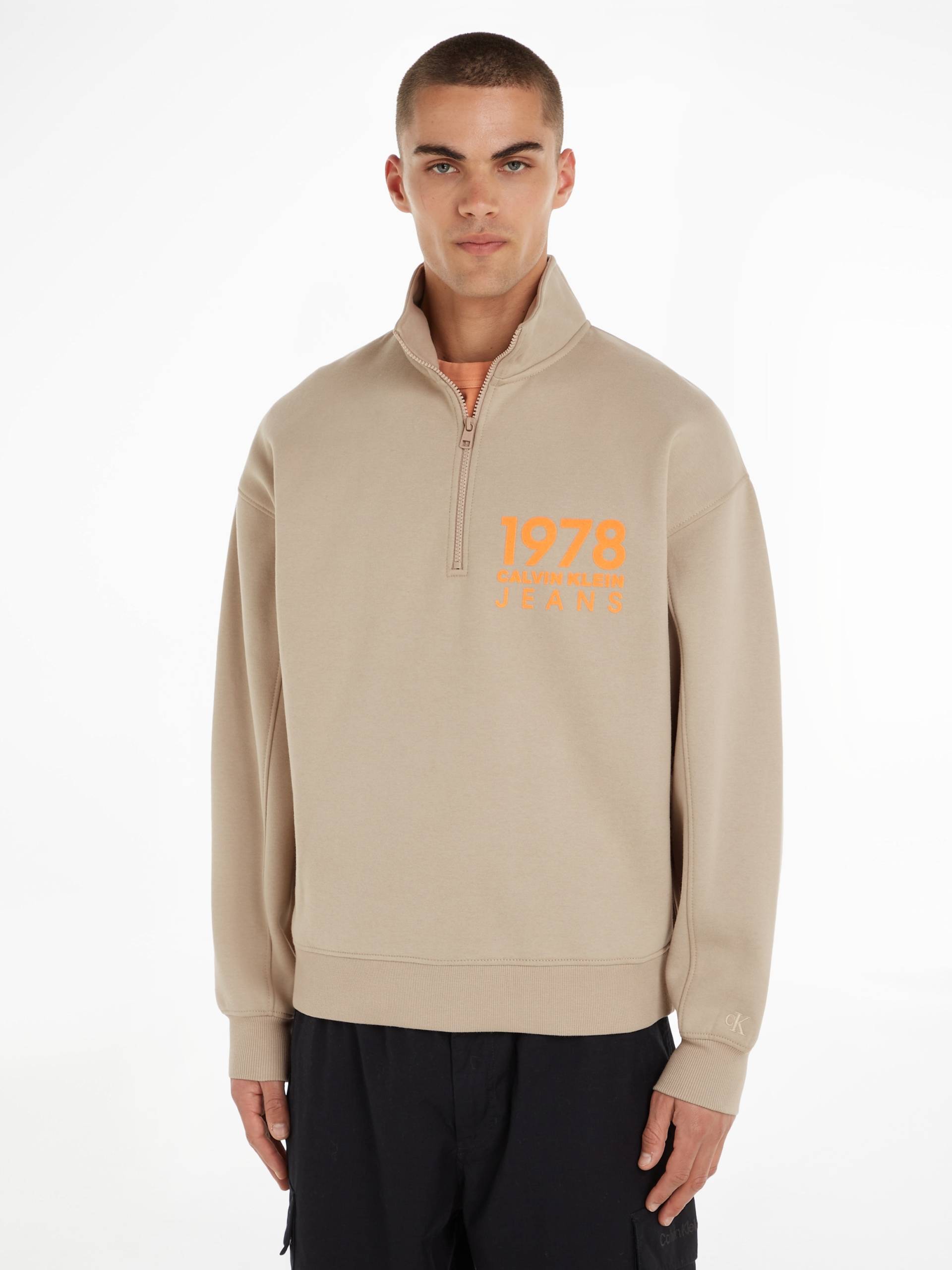 Calvin Klein Jeans Sweatshirt »1978 FLOCK LOGO HALF ZIP« Calvin Klein Jeans Sweatshirt »1978 FLOCK LOGO HALF ZIP« von Calvin Klein Jeans