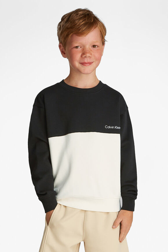 Calvin Klein Jeans Sweatshirt | Black + Offwhite | Jungen  | 12 von Calvin Klein Jeans