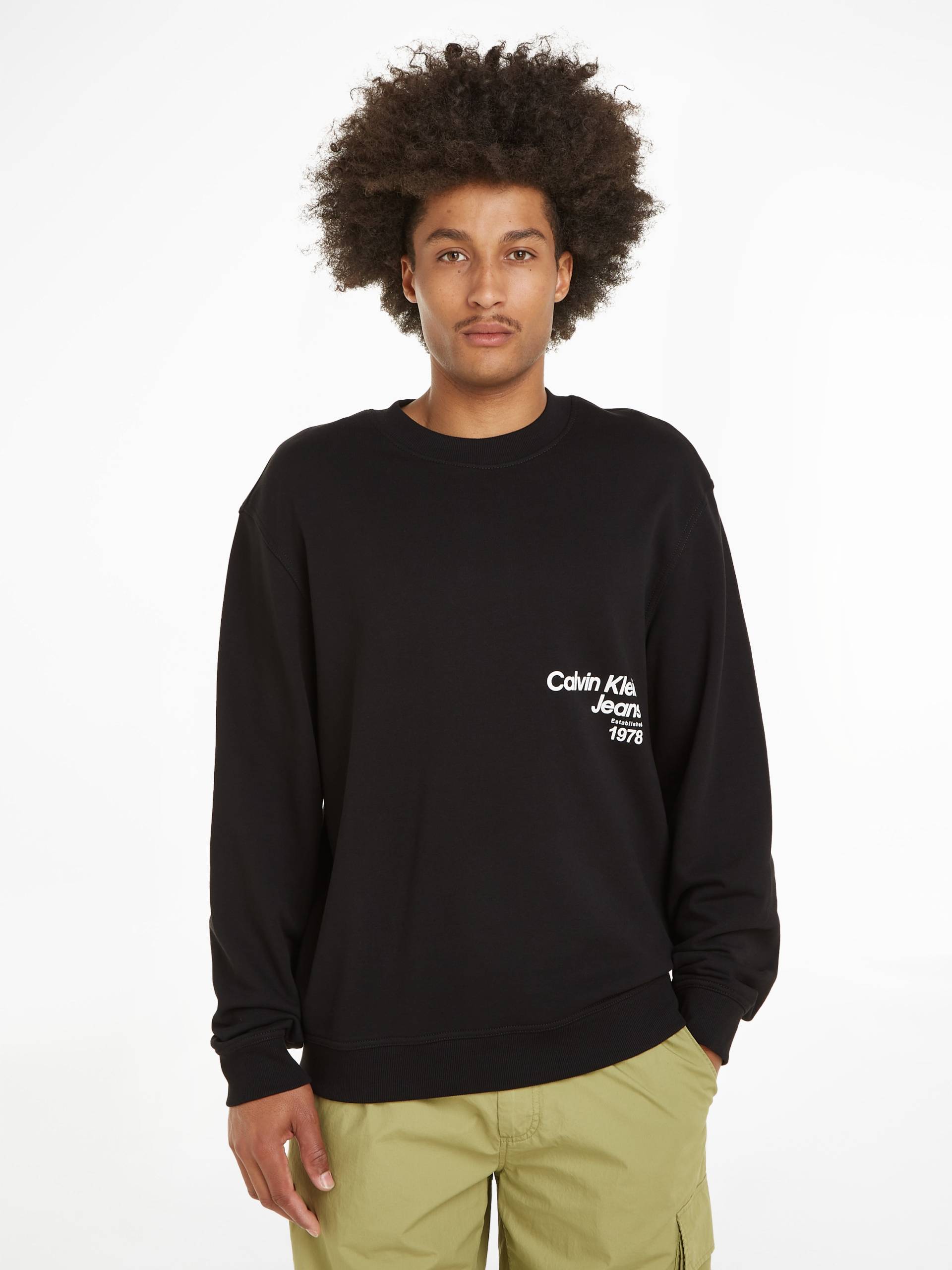 Calvin Klein Jeans Sweatshirt »DIFFUSED LOGO CREW NECK«, mit Logodruck von Calvin Klein Jeans