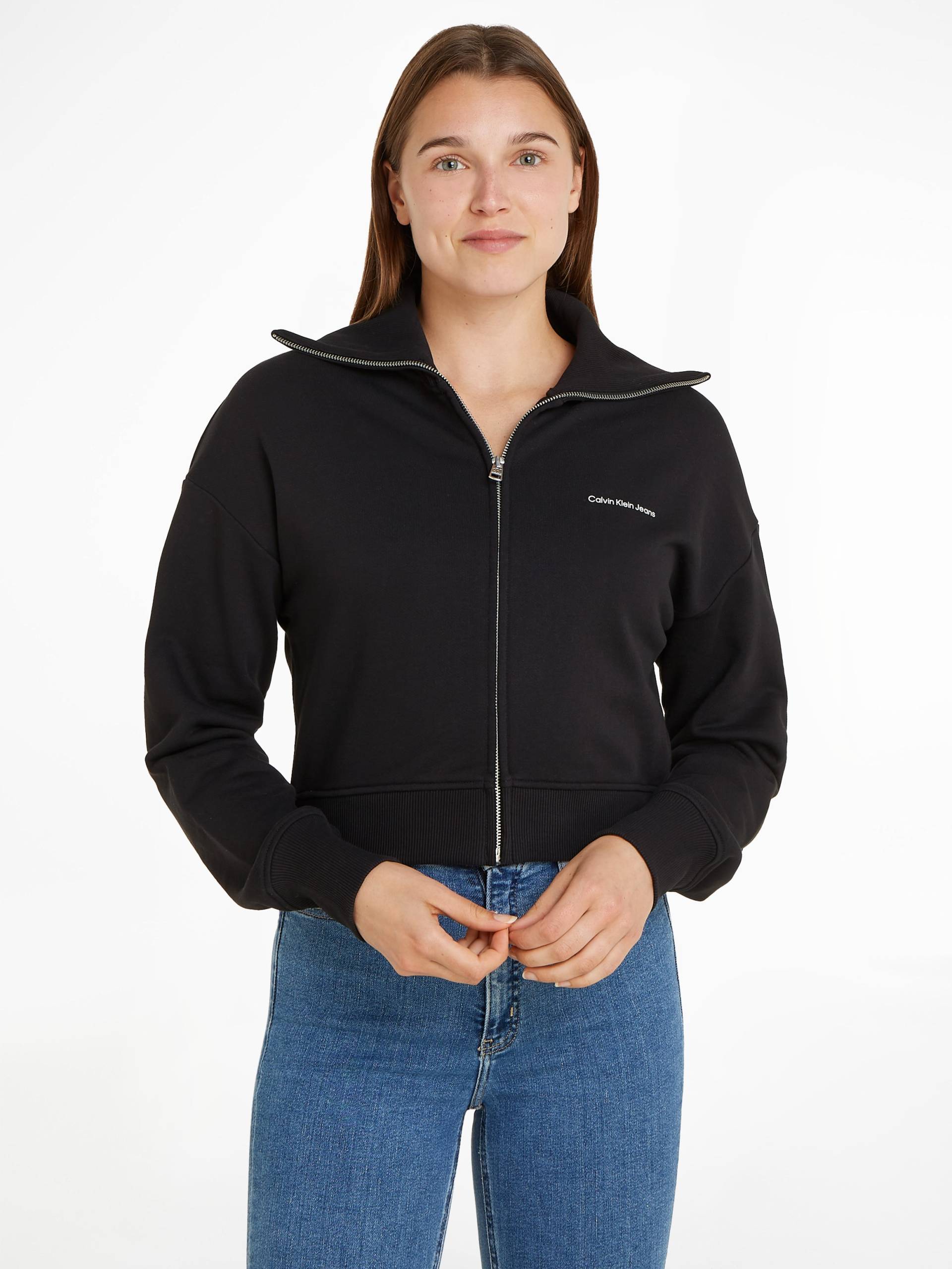 Calvin Klein Jeans Sweatjacke »DIFFUSED MONOLOGO ZIP-THROUGH«, mit Logoschriftzug von Calvin Klein Jeans