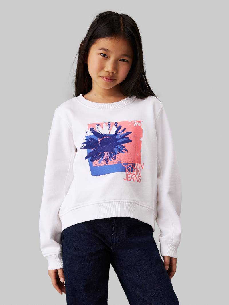 Calvin Klein Jeans Sweatshirt »Flower Graphic Cn Sweatshirt«, für Kinder bis 16 Jahre und mit Logodruck von Calvin Klein Jeans