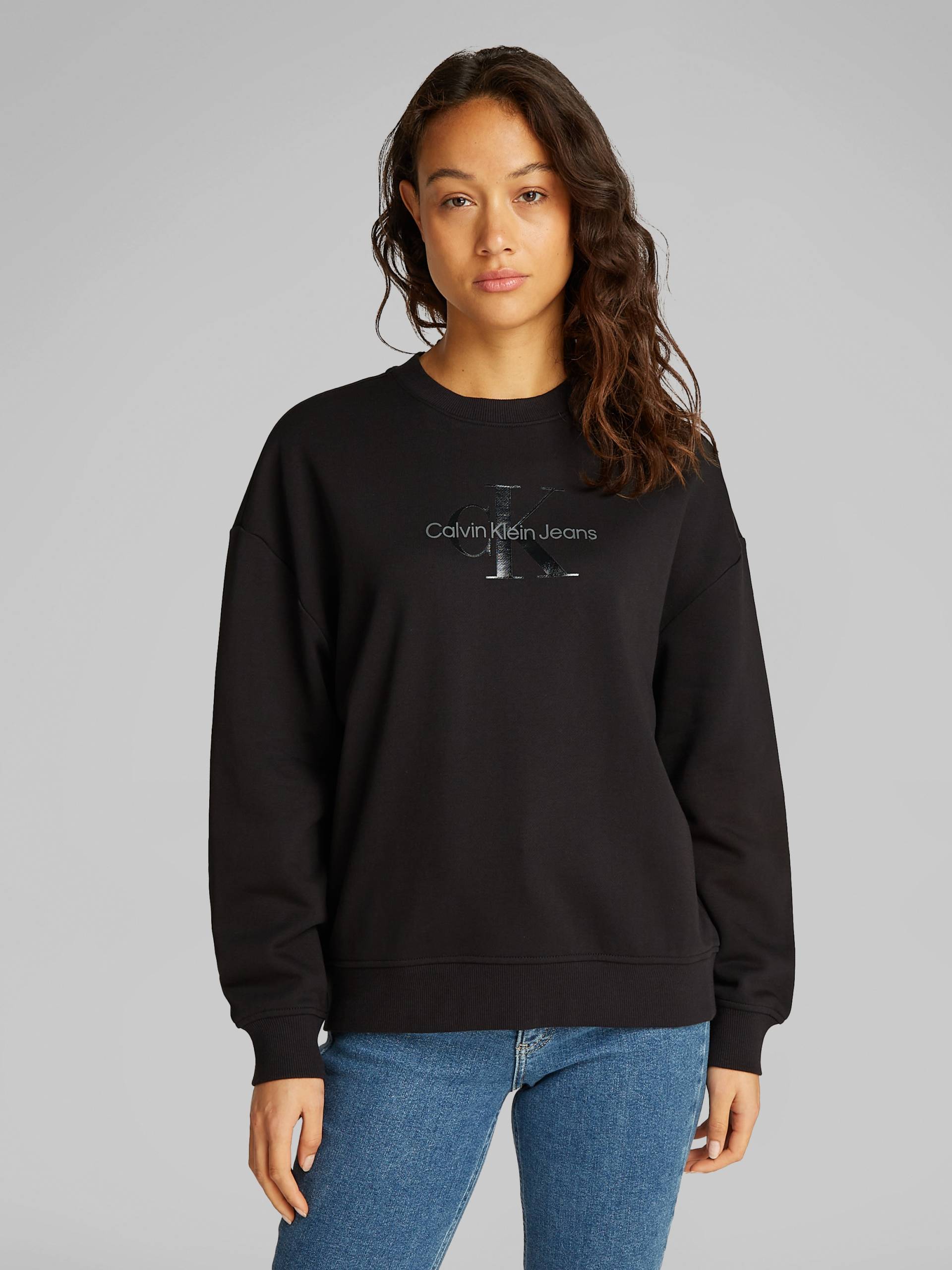 Calvin Klein Jeans Sweatshirt »GLOSSY MONOLOGO REGULAR CREWNECK«, mit Logodruck von Calvin Klein Jeans