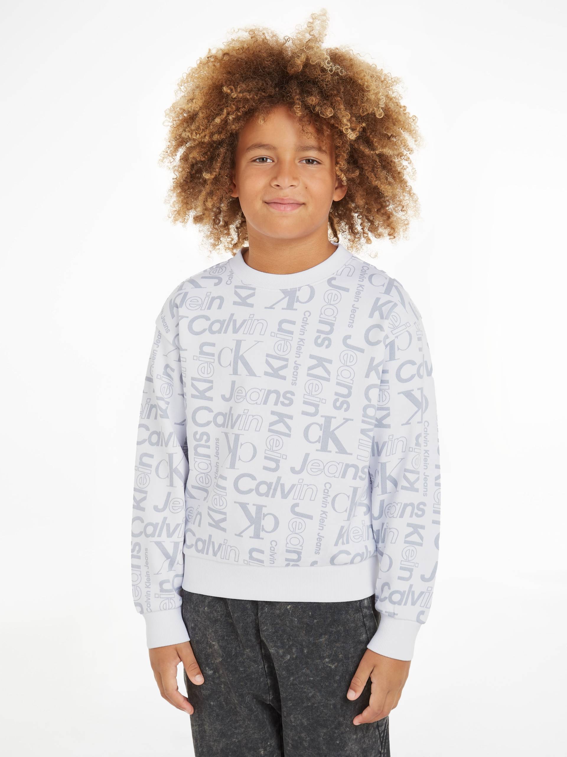 Calvin Klein Jeans Sweatshirt »INST. CK AOP CREWNECK«, Kinder bis 16 Jahre von Calvin Klein Jeans