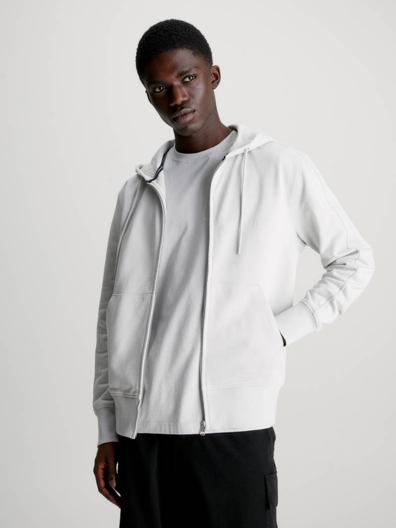 Calvin Klein Jeans Sweatshirt »INSTITUTIONAL ZIP THROUGH HOODIE«, mit Logomarkenlabel von Calvin Klein Jeans