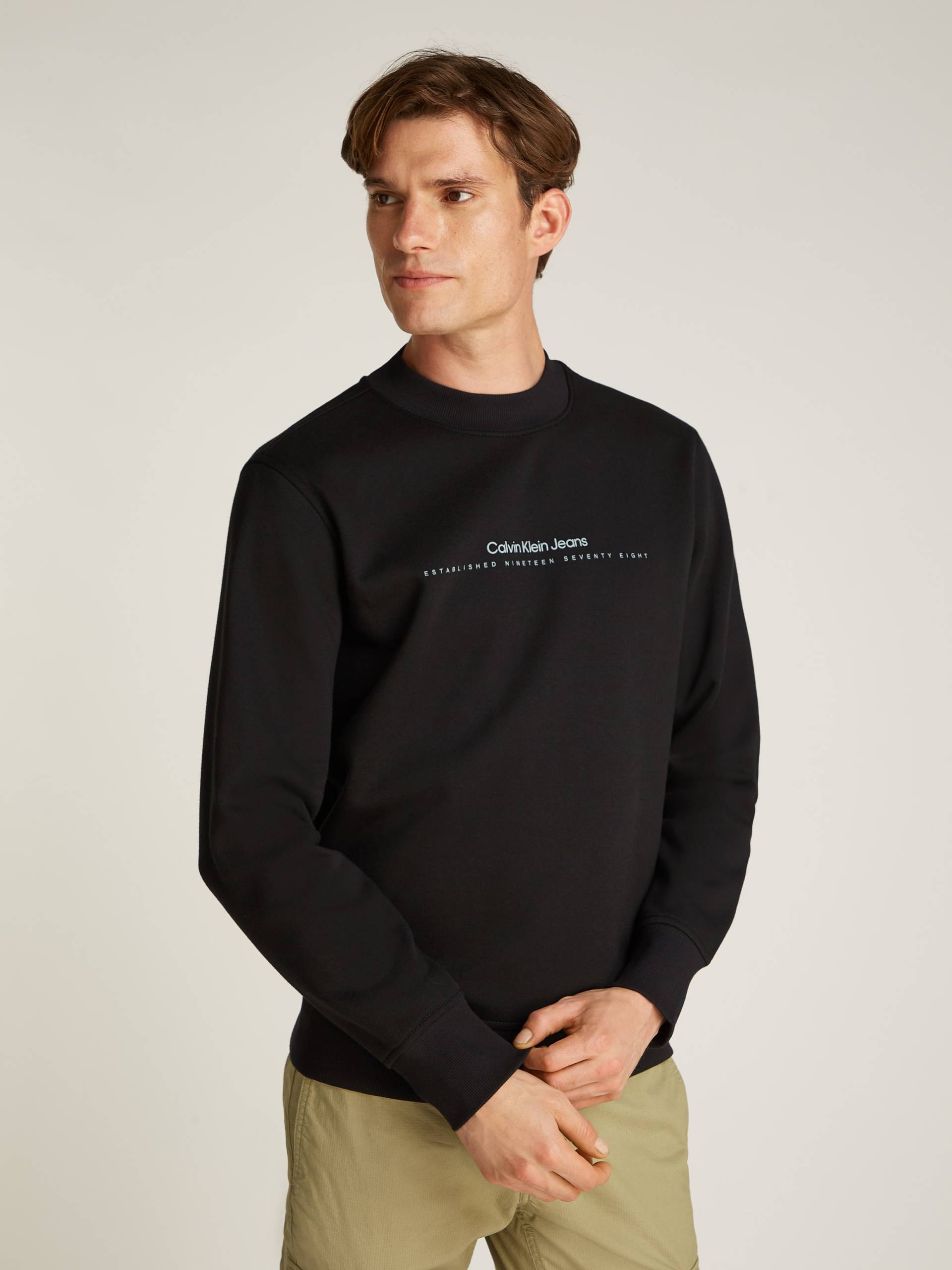 Calvin Klein Jeans Sweatshirt »MINIMAL LOGO CREW NECK«, Logodruck Calvin Klein Jeans Sweatshirt »MINIMAL LOGO CREW NECK«, Logodruck von Calvin Klein Jeans