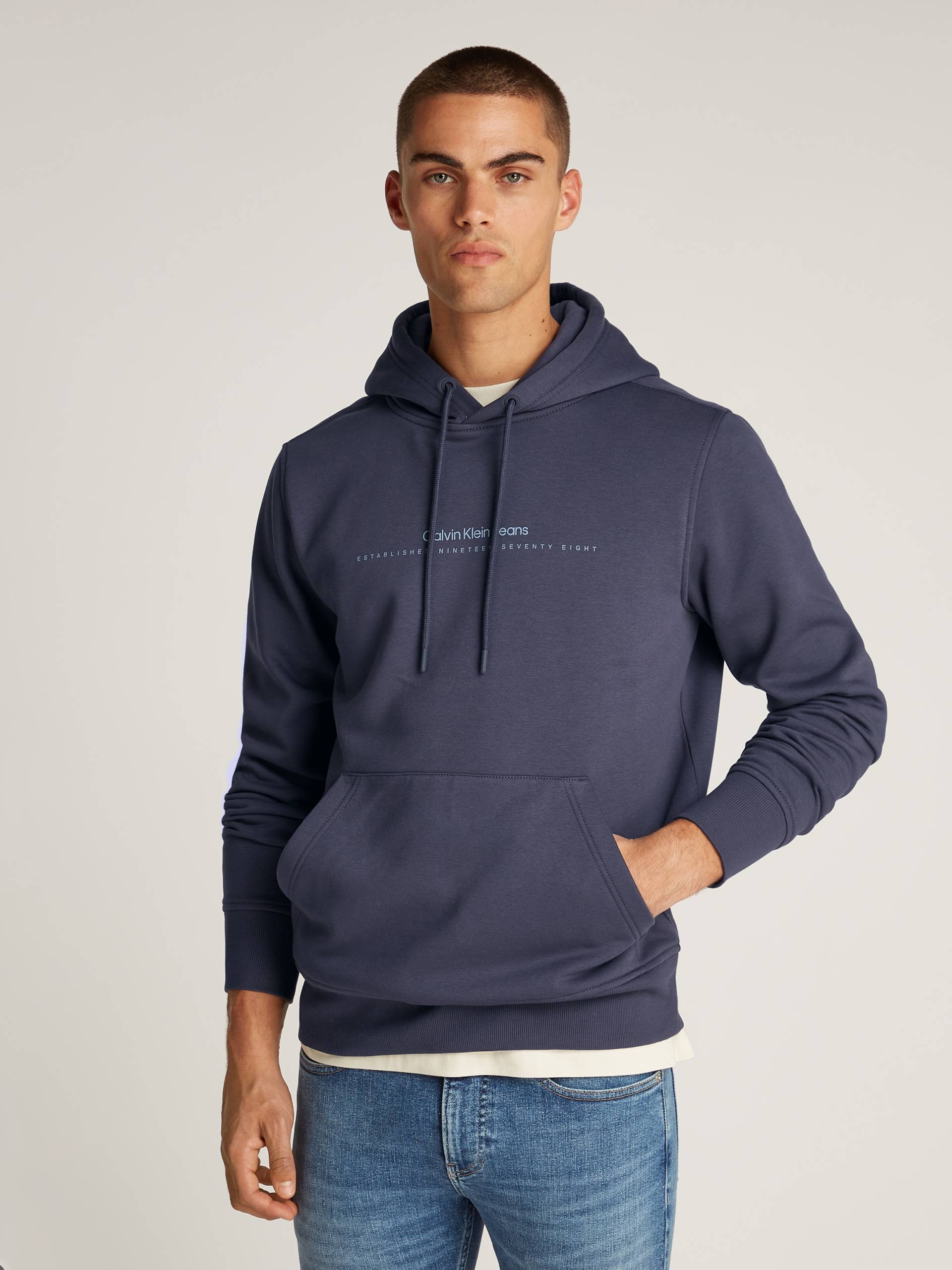 Calvin Klein Jeans Sweatshirt »MINIMAL LOGO HOODIE«, Kängurutasche, Logodruck von Calvin Klein Jeans