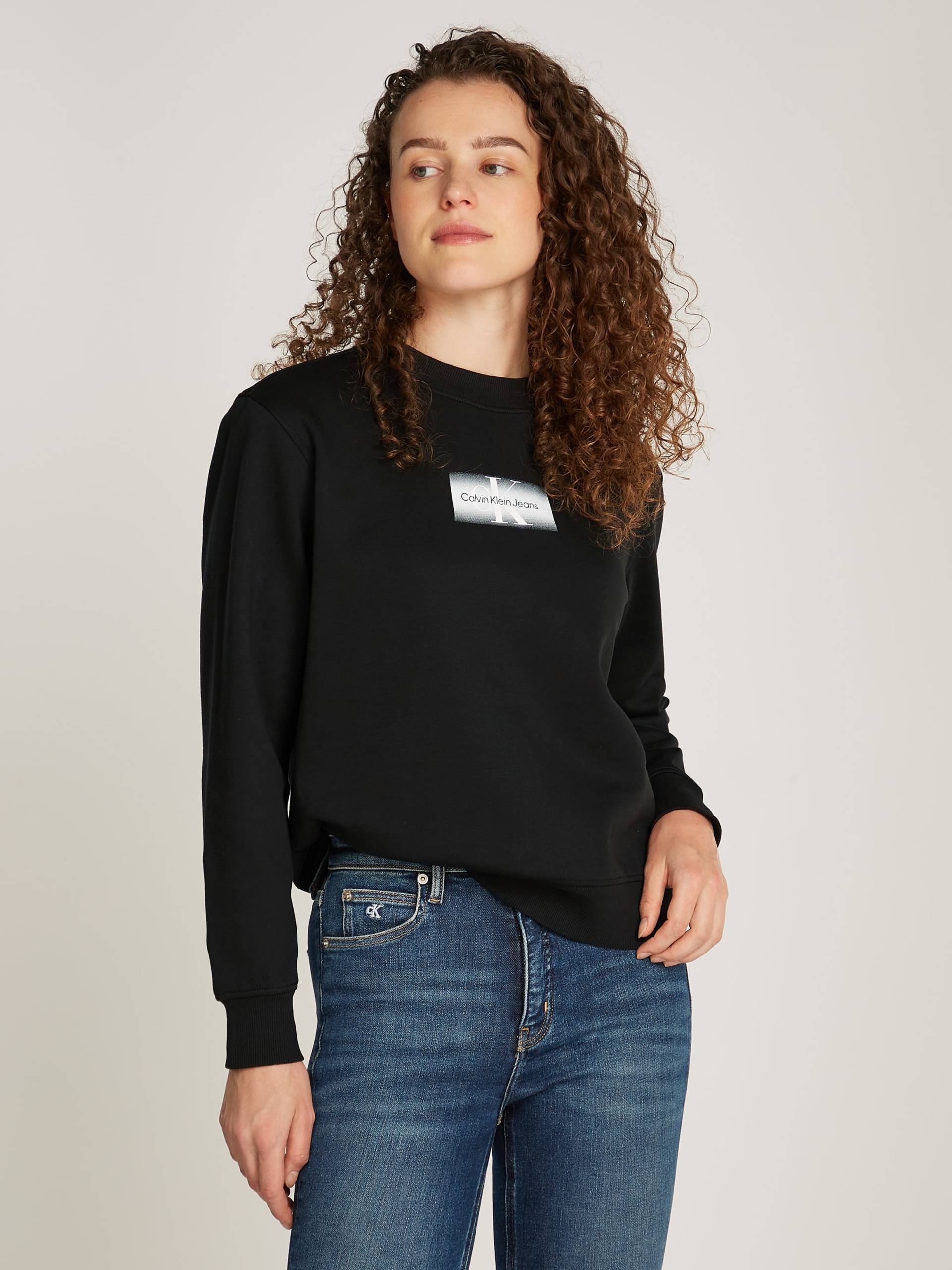 Calvin Klein Jeans Sweatshirt »OUTLINED CK REGULAR CN«, mit Logodruck von Calvin Klein Jeans