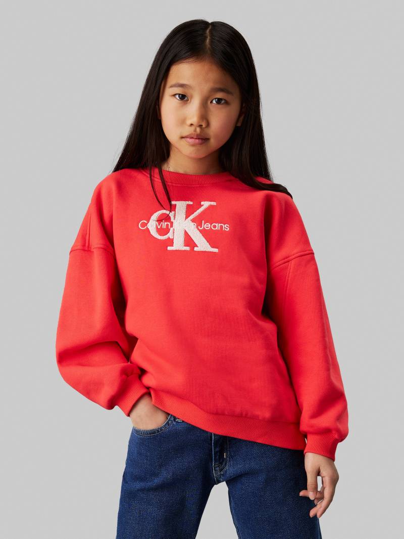 Calvin Klein Jeans Sweatshirt »Teddy Monologo Fleece Cn«, für Kinder bis 16 Jahre und mit Stickerei von Calvin Klein Jeans