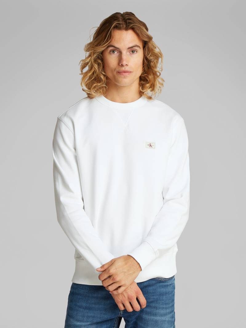 Calvin Klein Jeans Sweatshirt »WOVEN LABEL CREW NECK«, Logostickerei von Calvin Klein Jeans