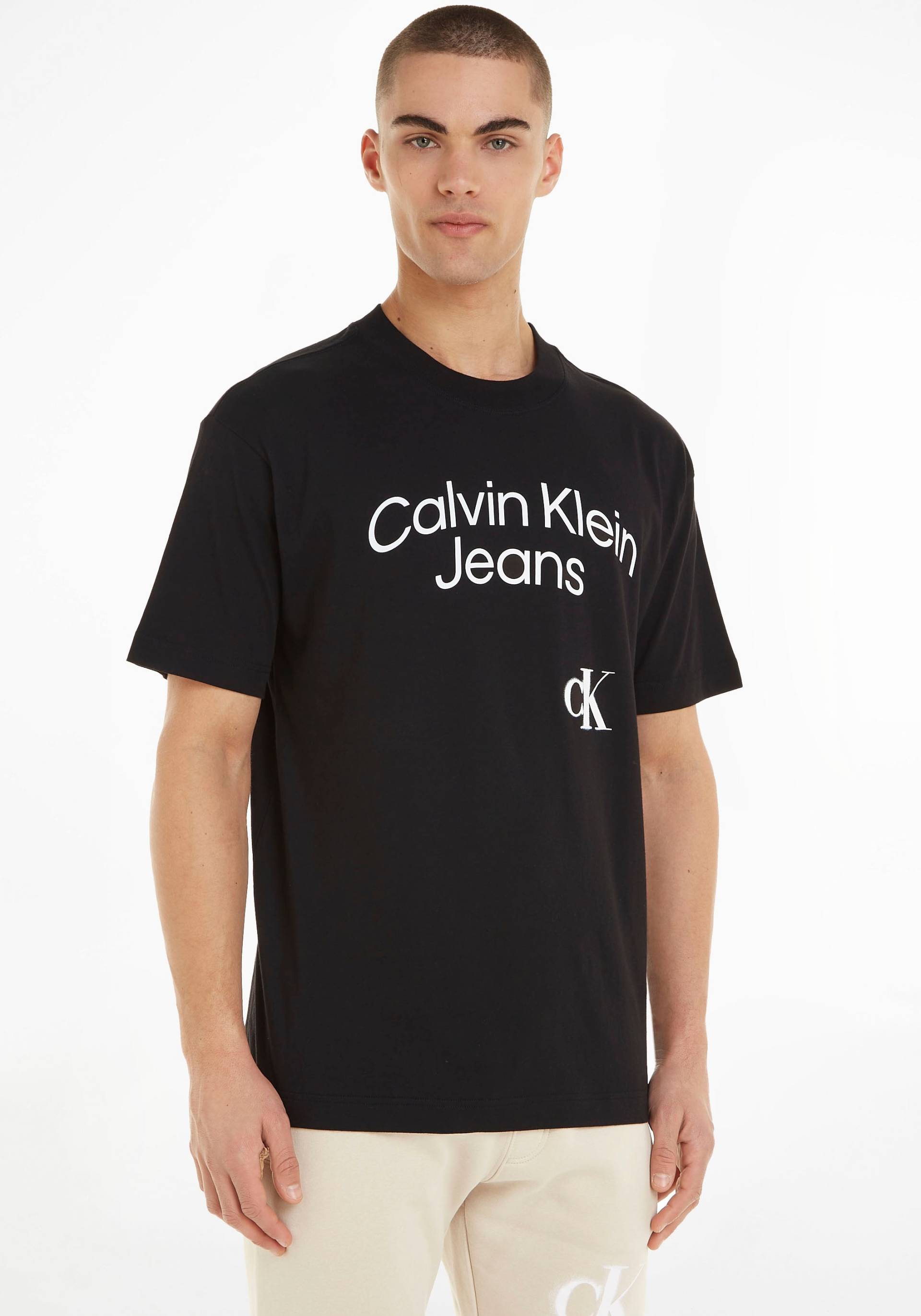 Calvin Klein Jeans T-Shirt, mit grossem Logoschriftzug von Calvin Klein Jeans