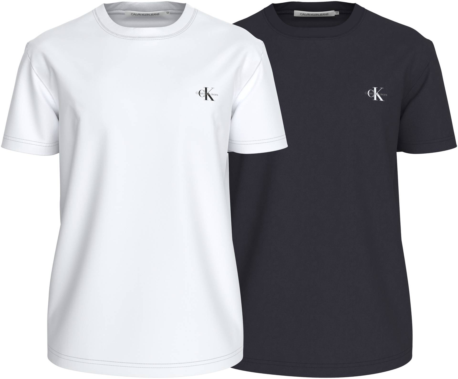 Calvin Klein Jeans T-Shirt »2 PACK MONOLOGO«, mit kleinem Logodruck auf der Brust von Calvin Klein Jeans