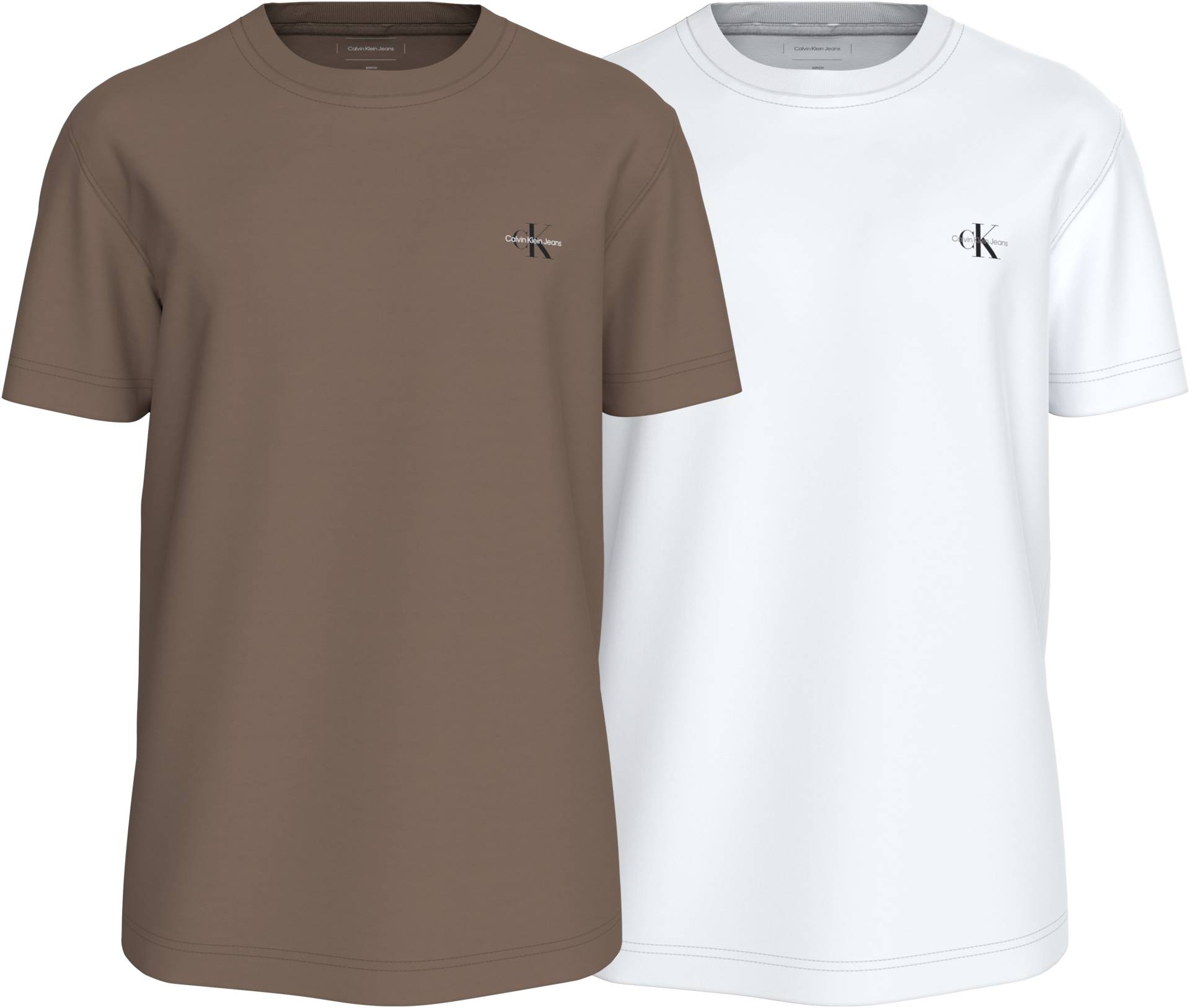 Calvin Klein Jeans T-Shirt »2 PACK MONOLOGO«, mit kleinem Logodruck auf der Brust von Calvin Klein Jeans