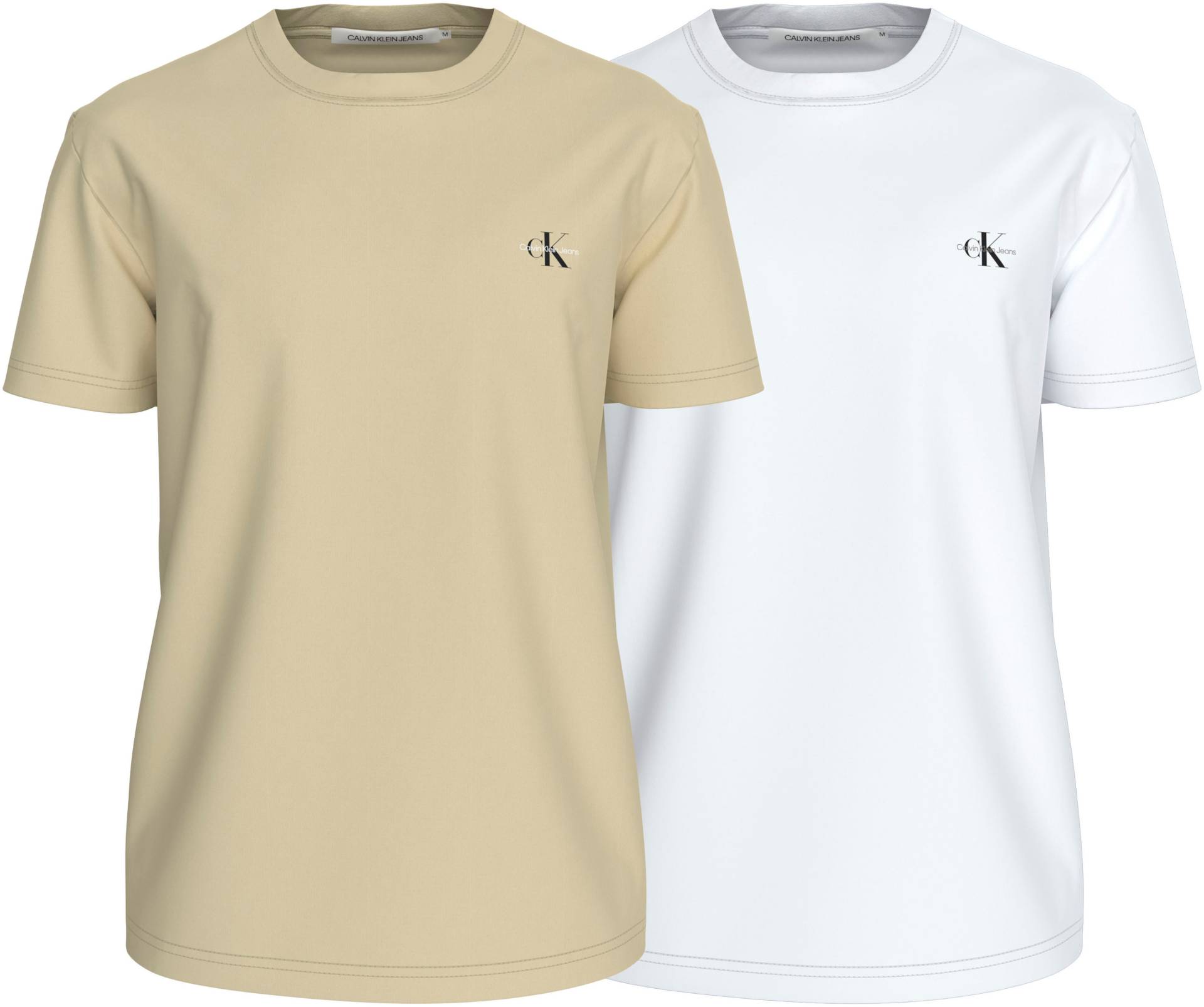 Calvin Klein Jeans T-Shirt »2 PACK MONOLOGO«, mit kleinem Logodruck auf der Brust von Calvin Klein Jeans