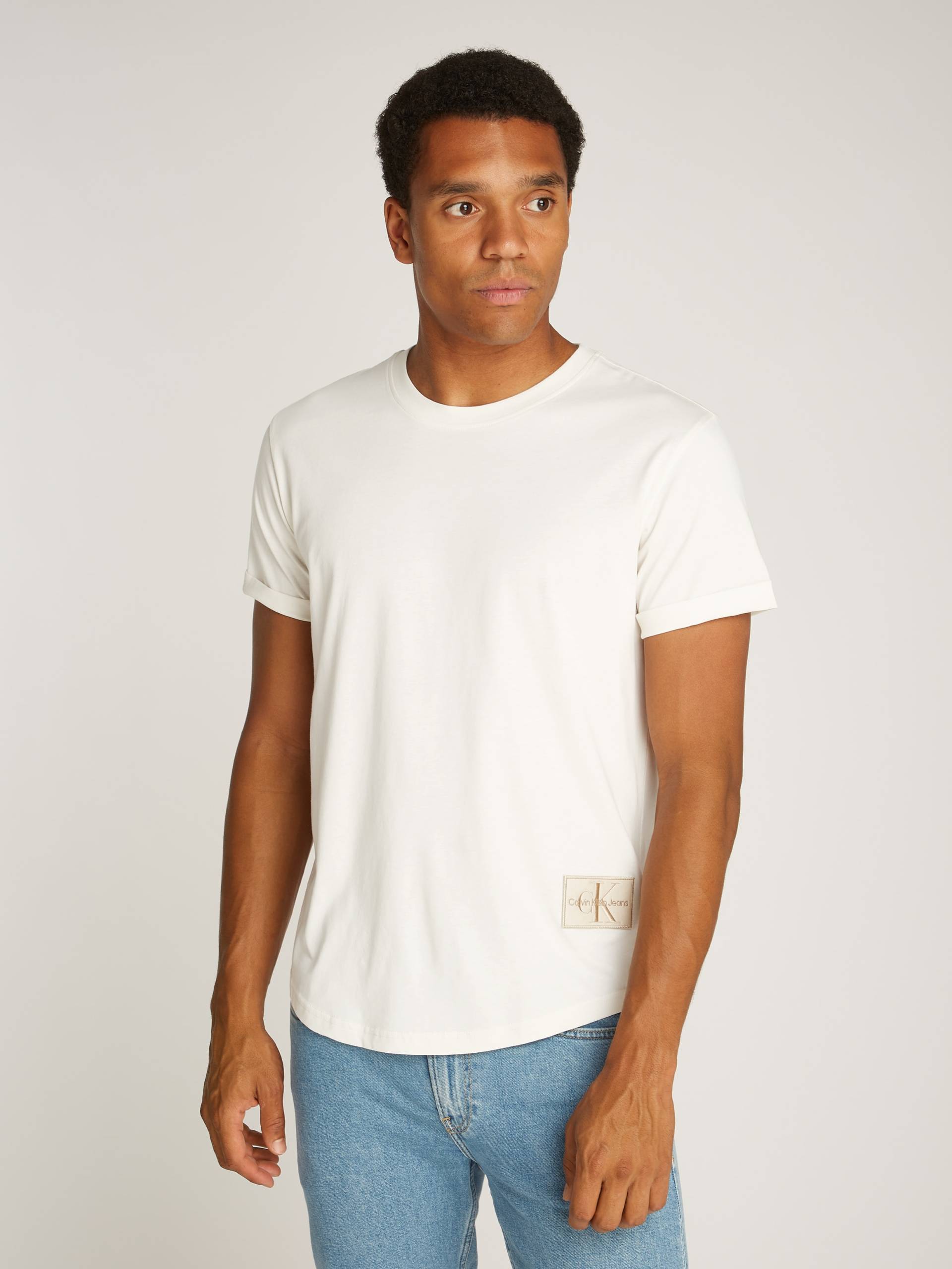 Calvin Klein Jeans T-Shirt »BADGE TURN UP SLEEVE«, mit Logopatch von Calvin Klein Jeans