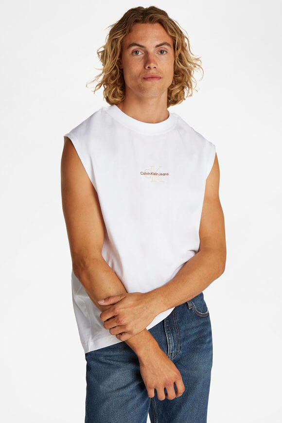 Calvin Klein Jeans T-Shirt | Bright White | Herren  | L von Calvin Klein Jeans