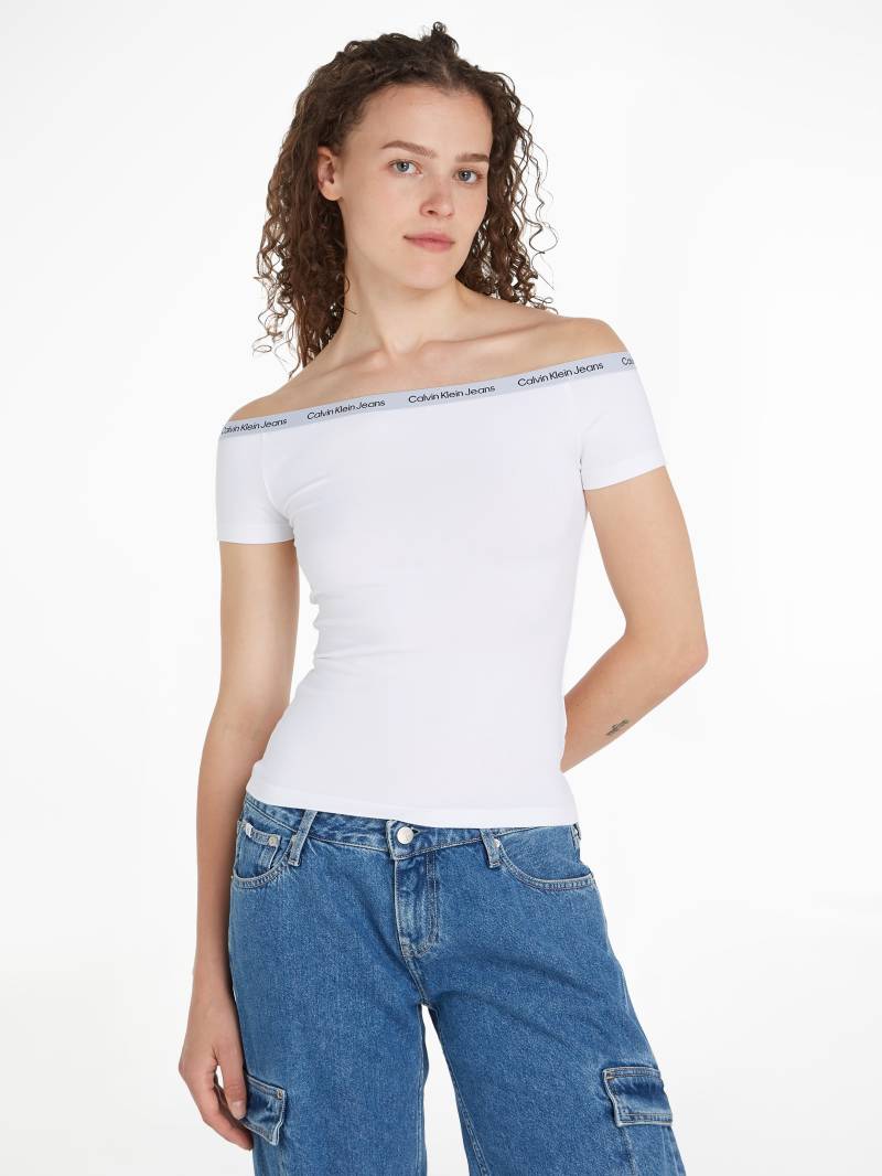 Calvin Klein Jeans T-Shirt »LOGO ELASTIC BARDOT TOP«, mit Logoschriftzug von Calvin Klein Jeans