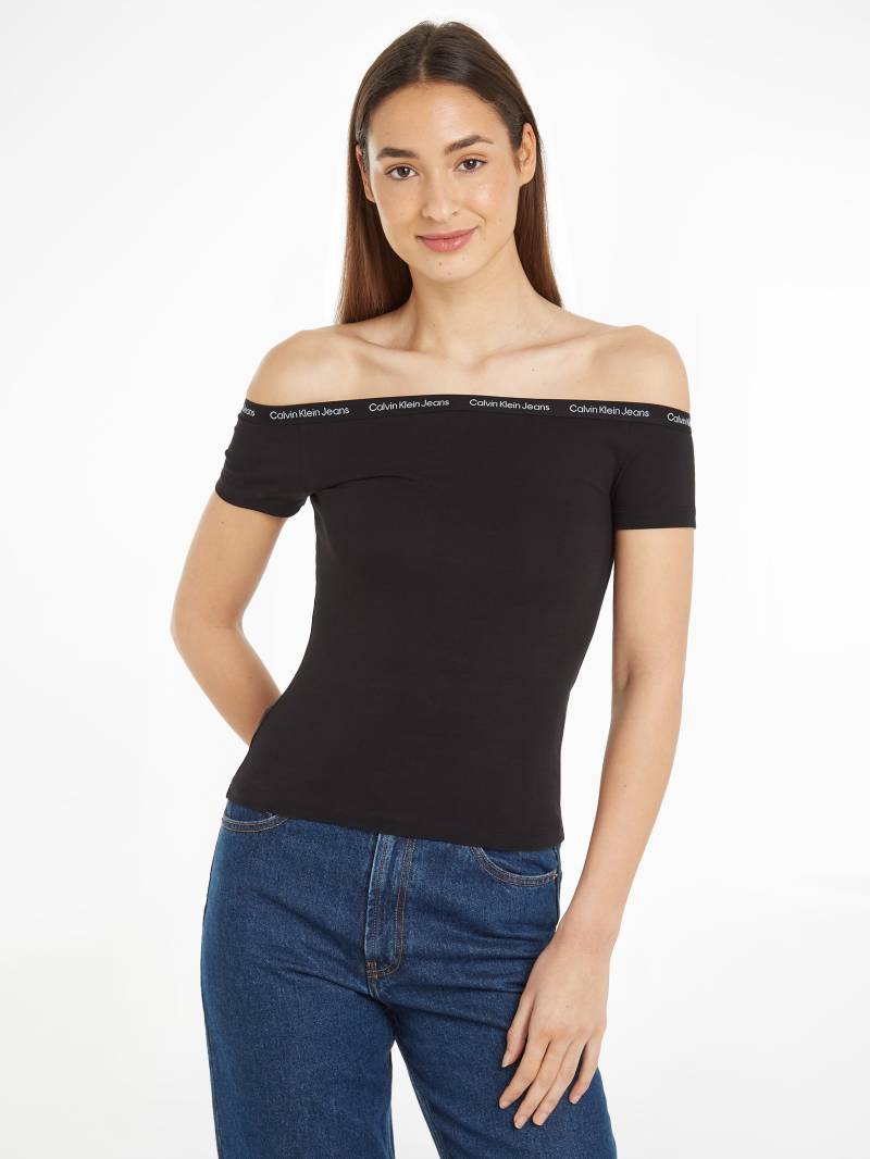 Calvin Klein Jeans T-Shirt »LOGO ELASTIC BARDOT TOP«, mit Logoschriftzug von Calvin Klein Jeans