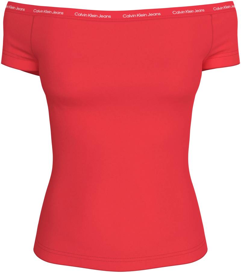 Calvin Klein Jeans T-Shirt »LOGO ELASTIC BARDOT TOP«, mit Logoschriftzug von Calvin Klein Jeans