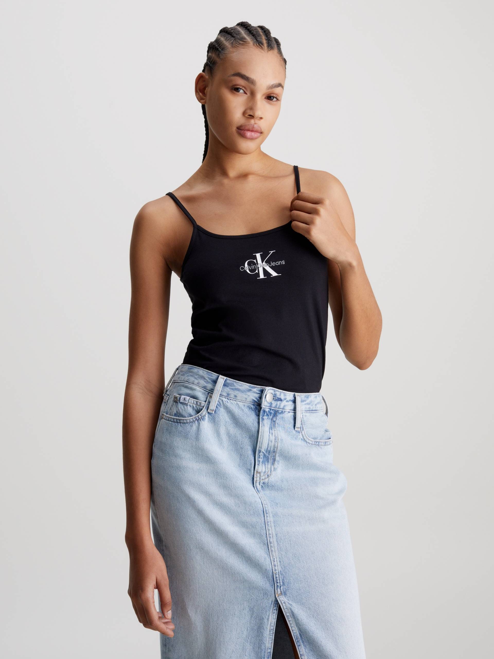 Calvin Klein Jeans T-Shirt »MONOLOGO STRAPPY TANK TOP«, mit Logomarkenpatch von Calvin Klein Jeans