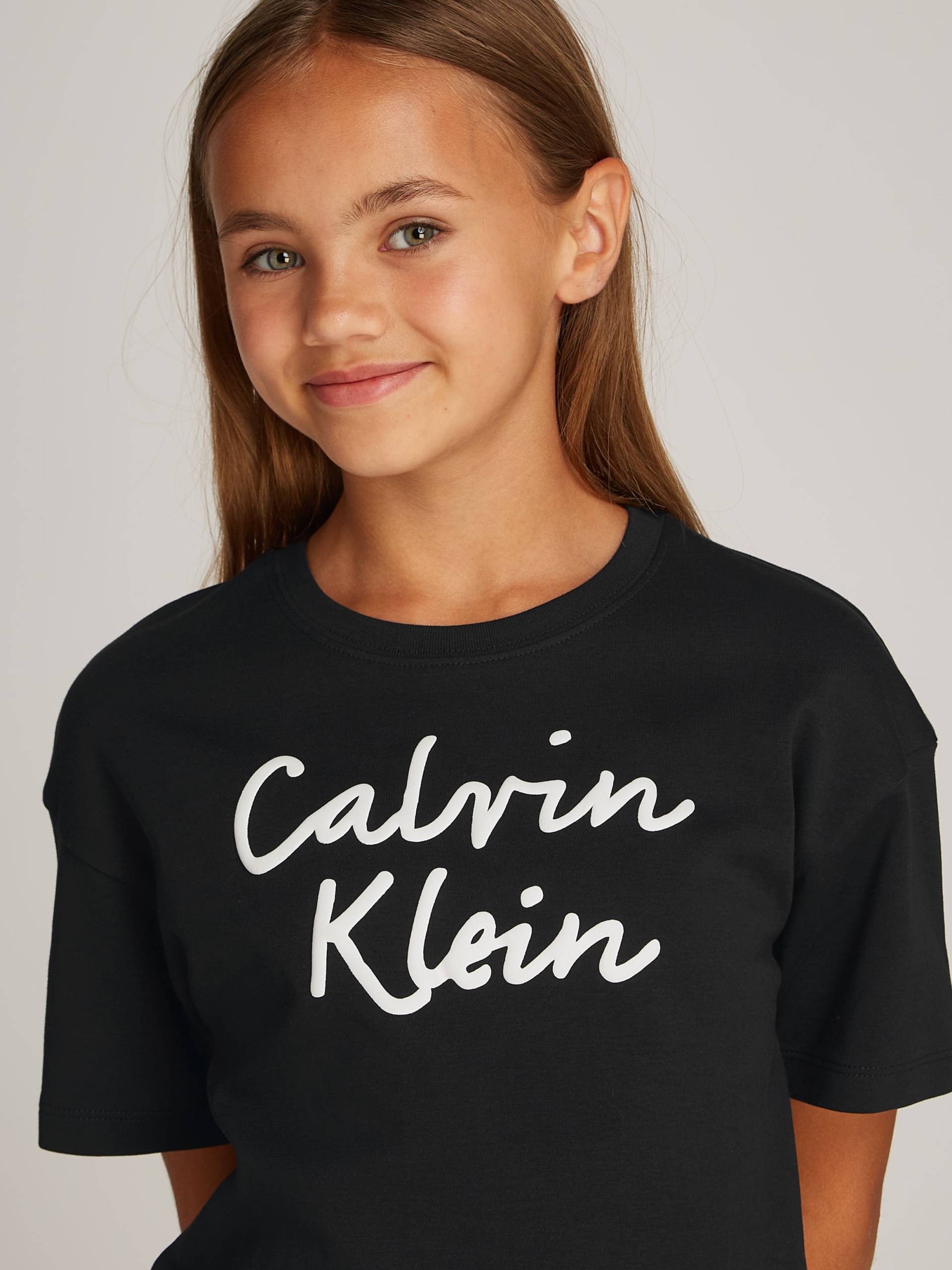 Calvin Klein Jeans T-Shirt »SCRIPT LOGO BOXY SS T-SHIRT«, mit grossem Logo von Calvin Klein Jeans