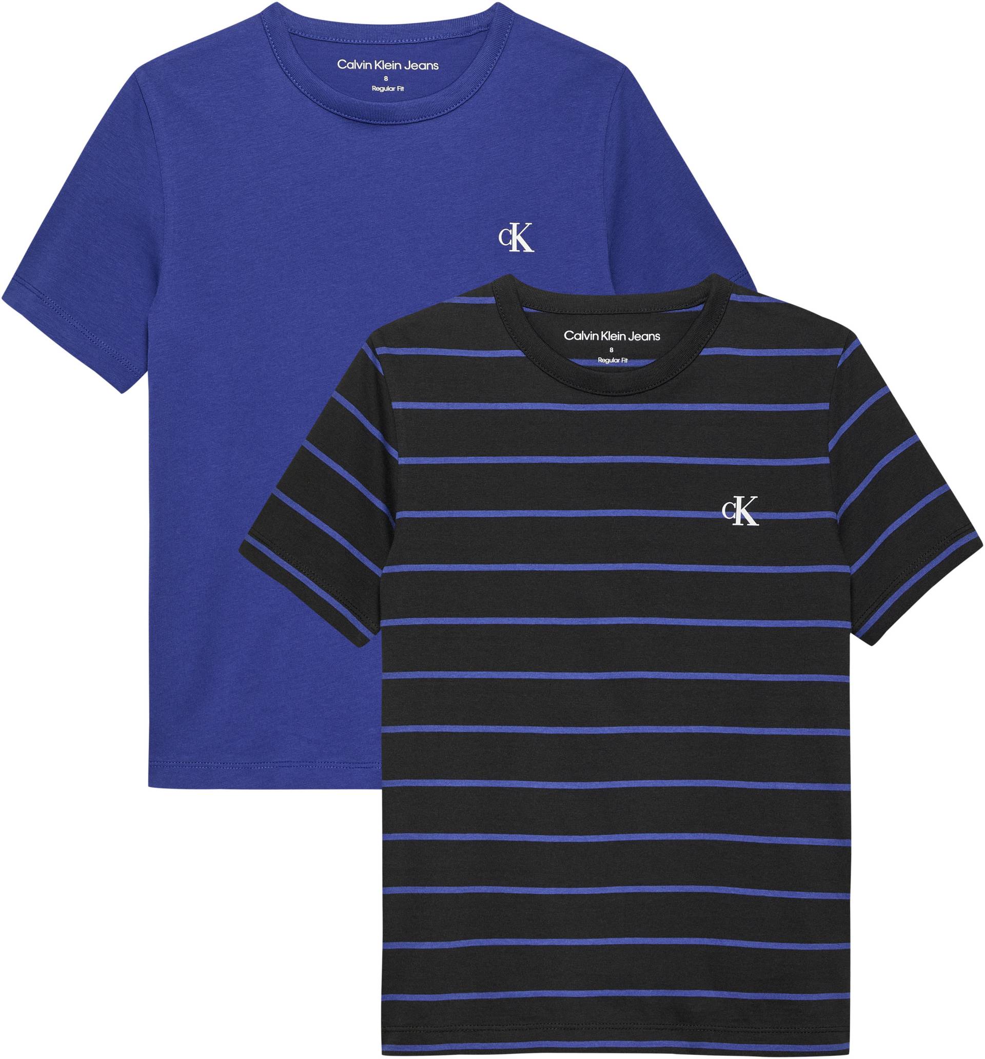 Calvin Klein Jeans T-Shirt »Striped 2P Reg. T-Shirt«, für Kinder bis 16 Jahre und mit Logopatch von Calvin Klein Jeans