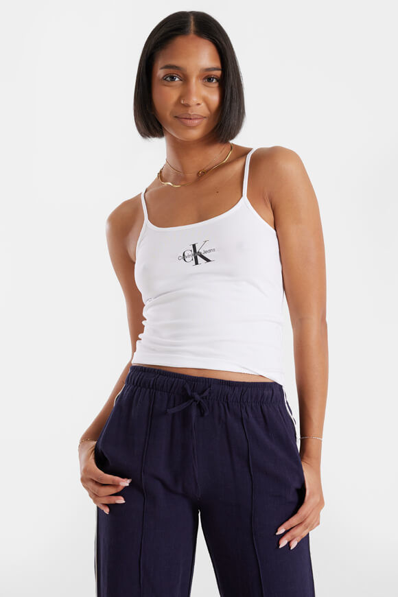 Calvin Klein Jeans Trägertop | Bright White | Damen  | M von Calvin Klein Jeans