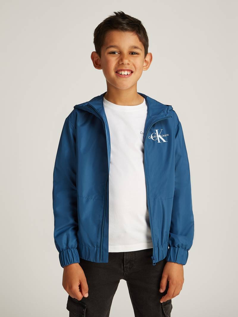 Calvin Klein Jeans Windbreaker »MONOLOGO ESSENTIAL JACKET«, mit Kapuze, für Kinder bis 16 Jahre mit Logo-Print von Calvin Klein Jeans