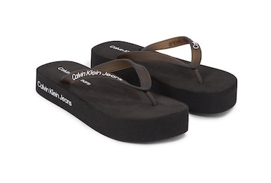 Calvin Klein Jeans Zehentrenner »BEACH SANDAL FLATFORM LOGO«, für Strand und Badeausflüge von Calvin Klein Jeans