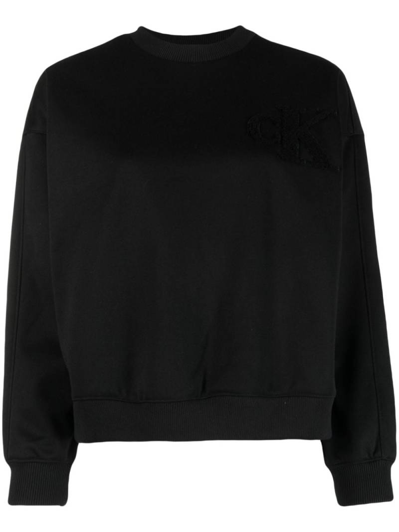 Calvin Klein Jeans dropped shoulder jumper - Black von Calvin Klein Jeans