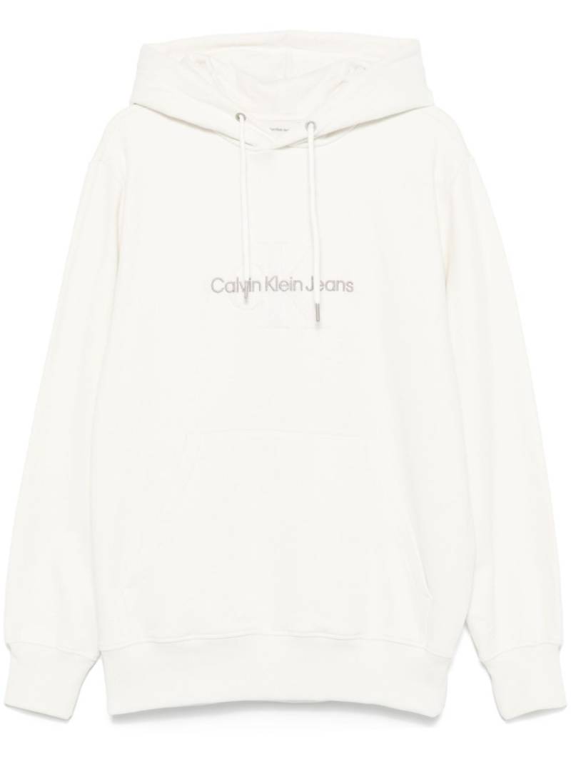 Calvin Klein Jeans embroidered-logo hoodie - Neutrals von Calvin Klein Jeans