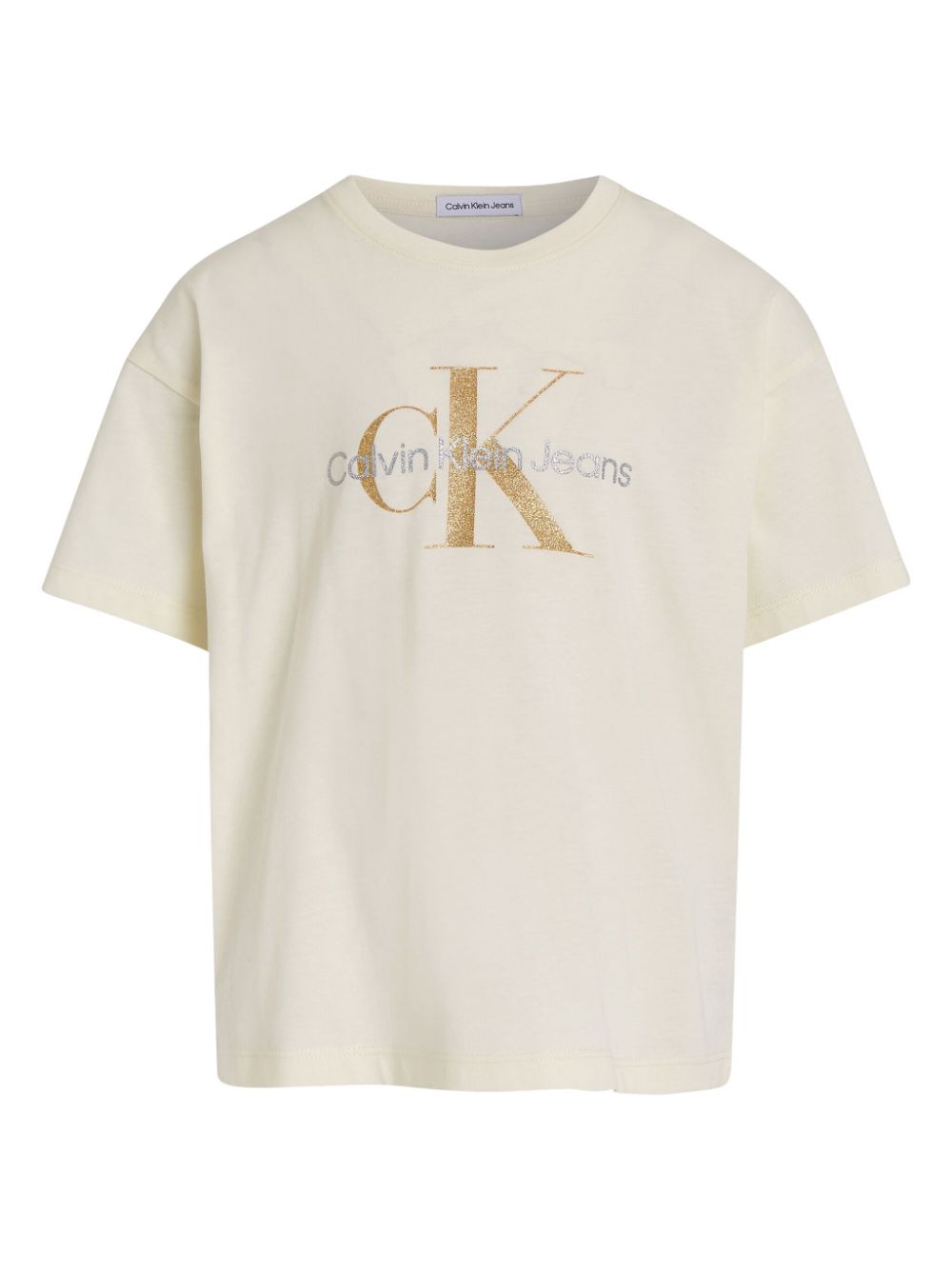 Calvin Klein Jeans glitter-logo T-shirt - Neutrals von Calvin Klein Jeans